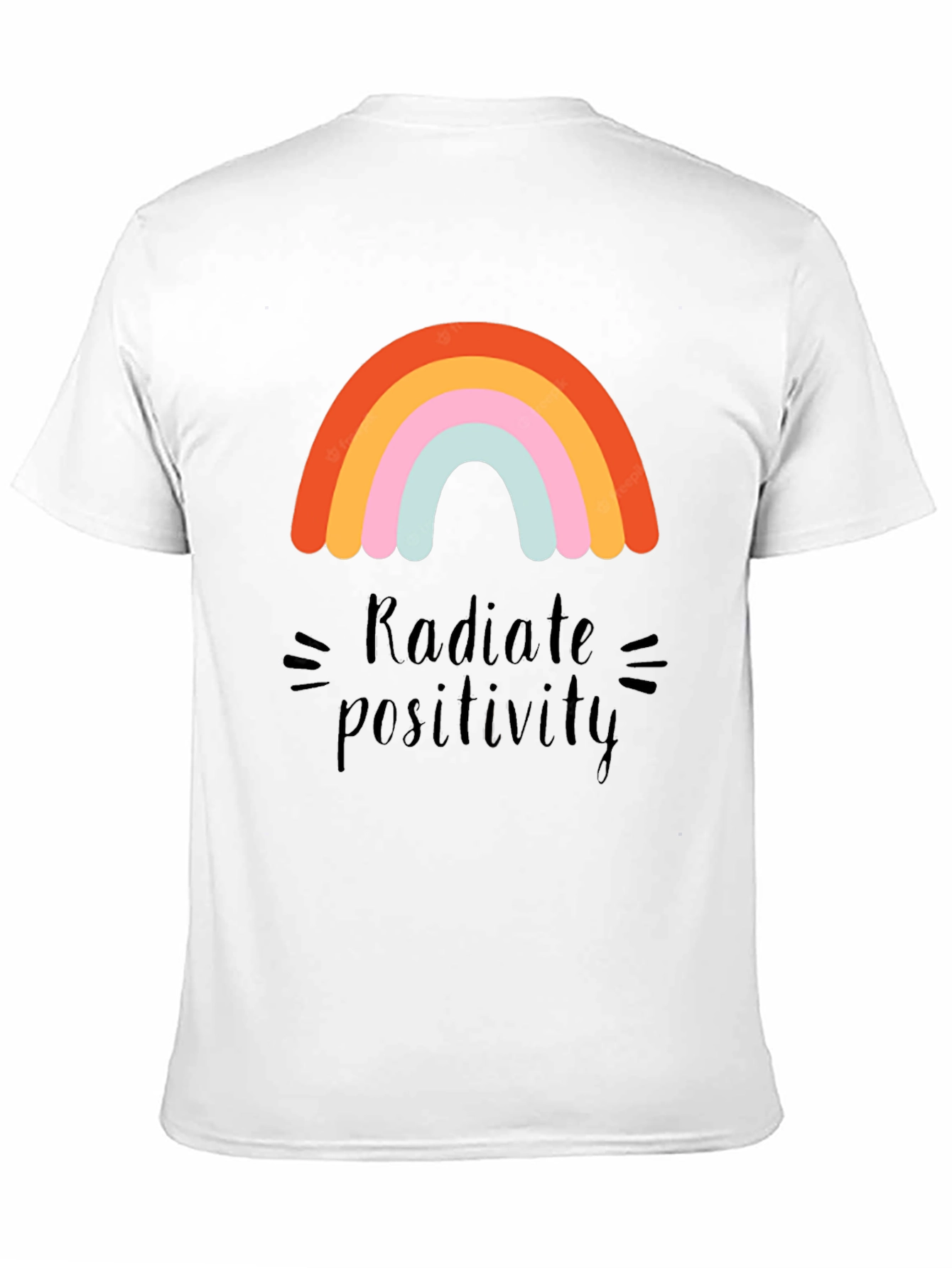 Radiate Positivity Rainbow Graphic Tee