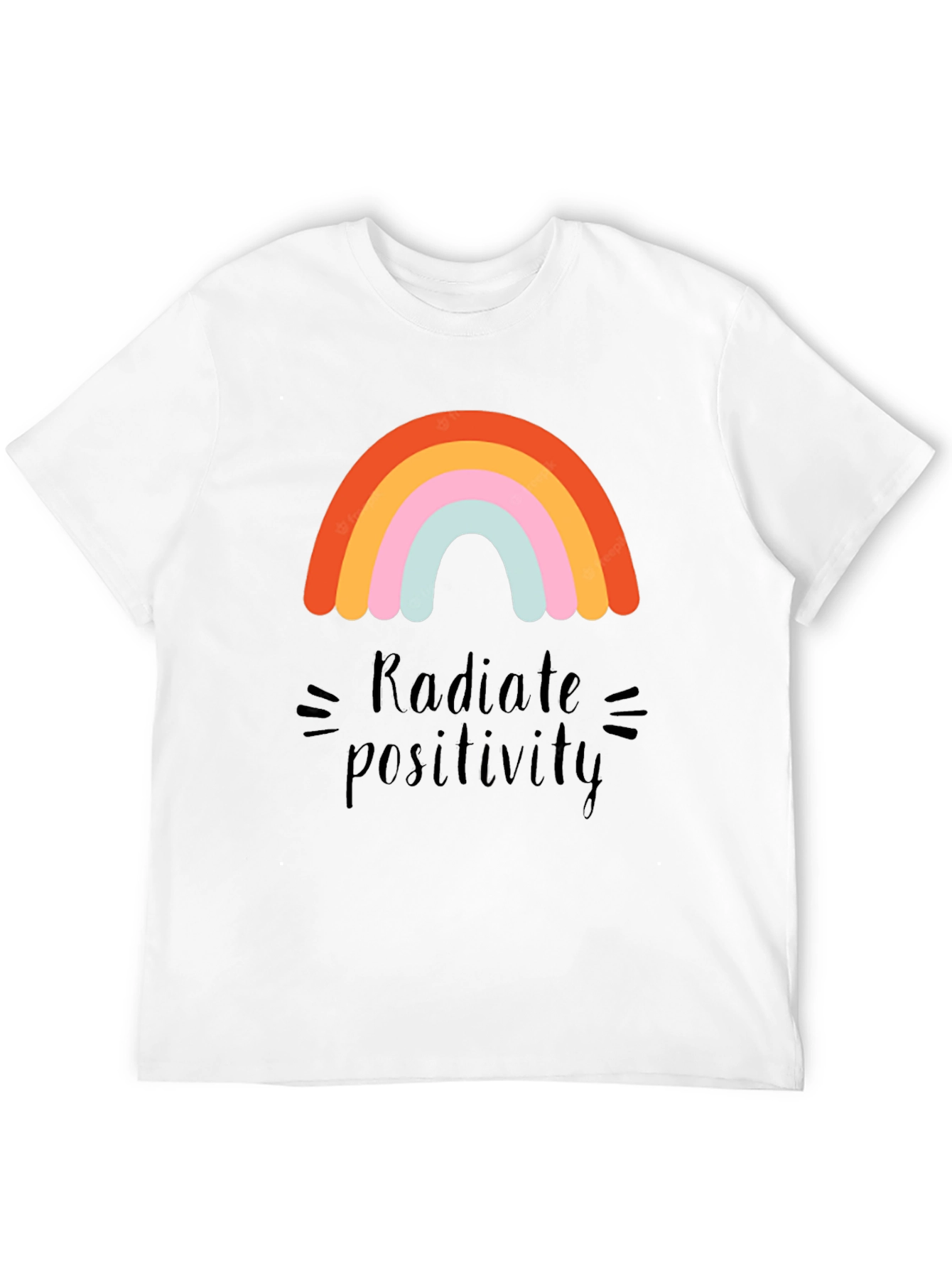Radiate Positivity Rainbow Graphic Tee