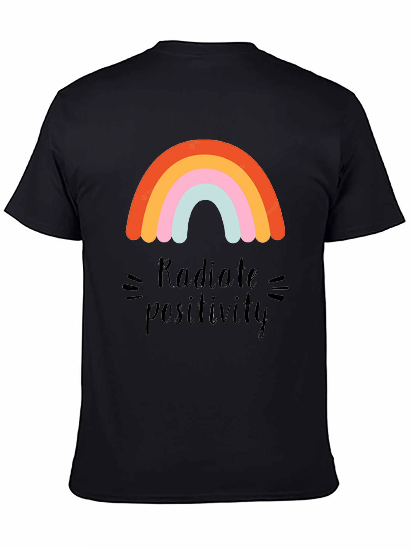 Radiate Positivity Rainbow Graphic Tee