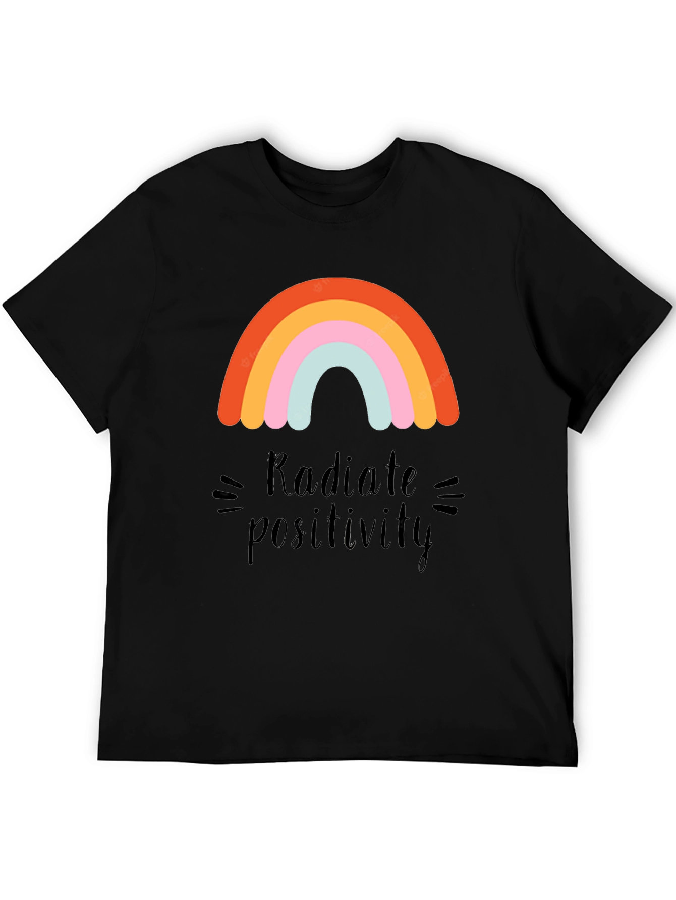Radiate Positivity Rainbow Graphic Tee