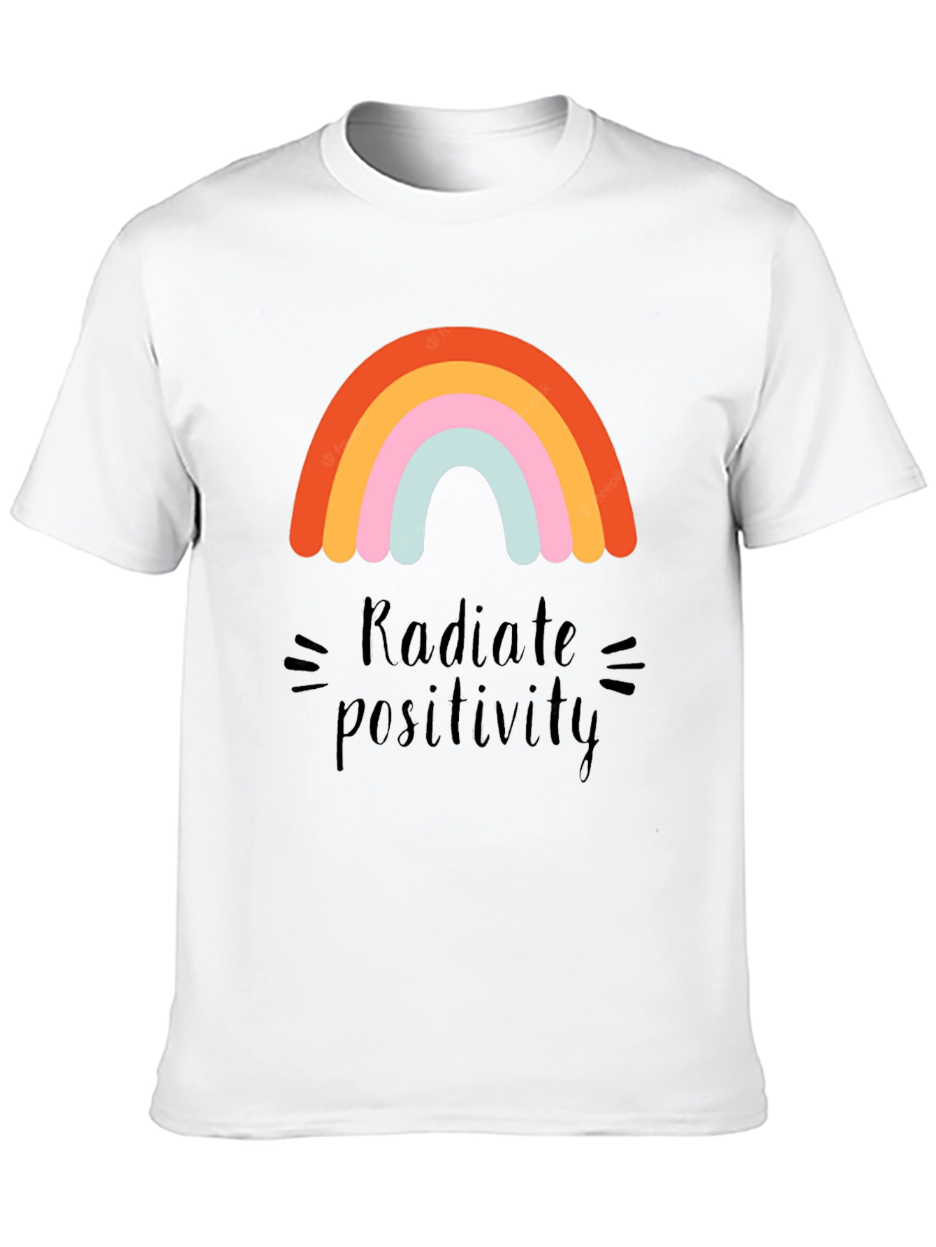 Radiate Positivity Rainbow Graphic Tee