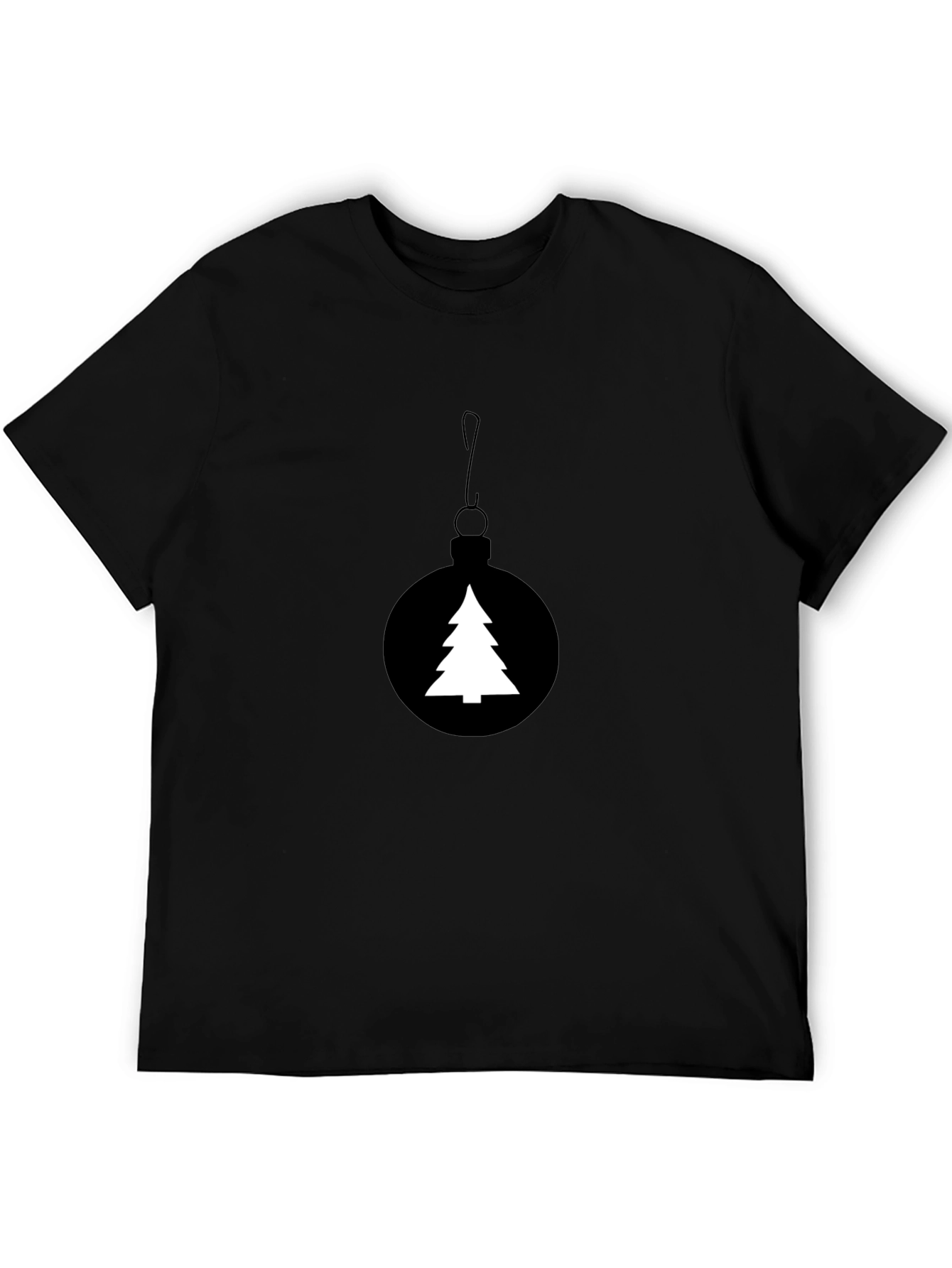 Christmas Tree Ornament Black T-Shirt