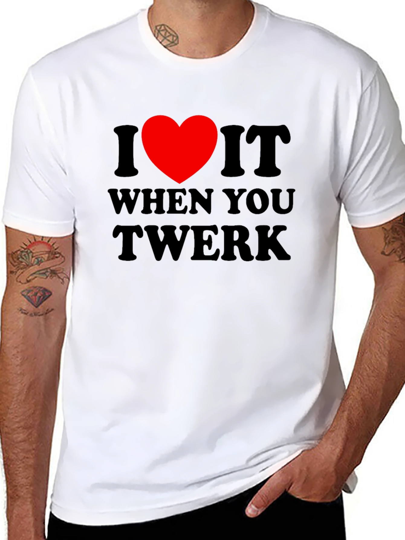 I Heart It When You Twerk Mens Black T-Shirt