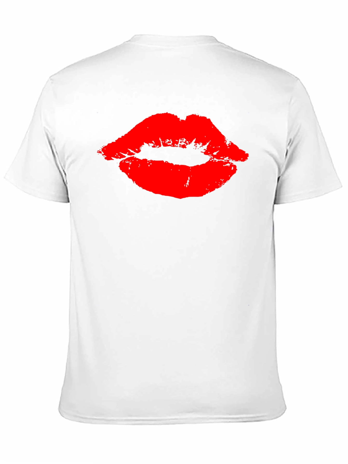 Bold Red Lips Graphic Black T-Shirt