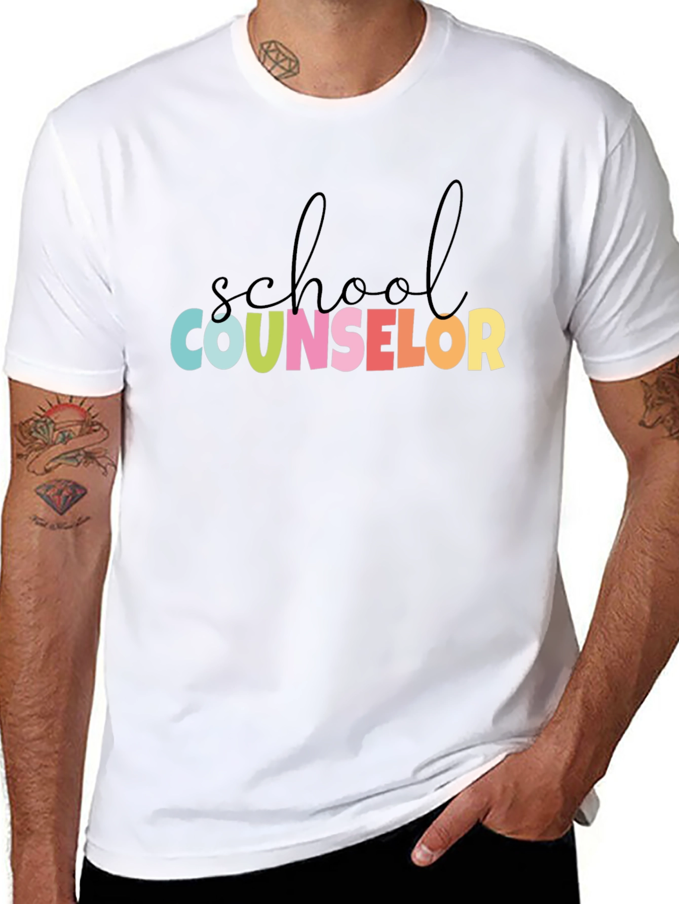 School Counselor Graphic Tee - Unisex Black T-Shirt