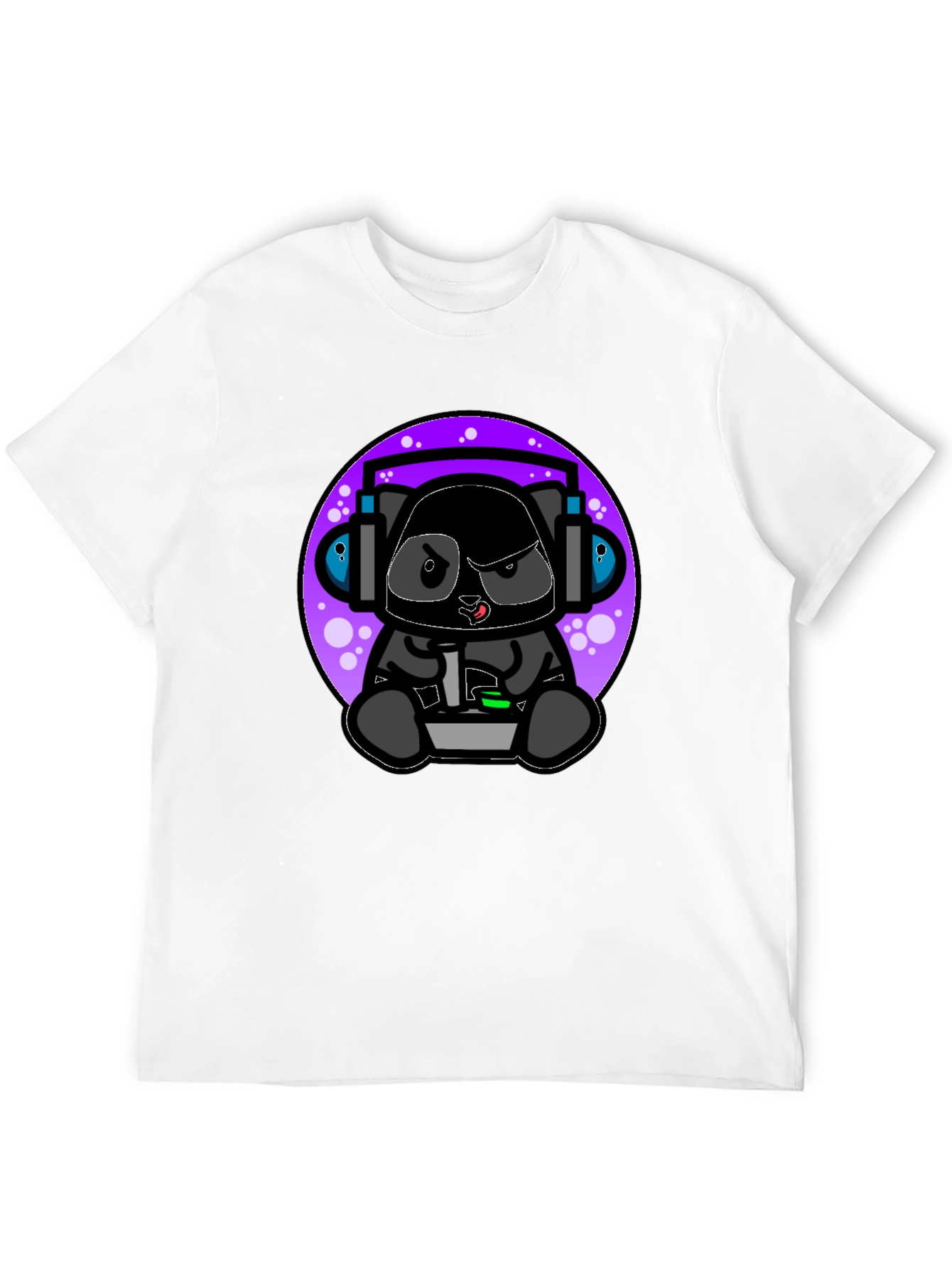 Gamer Panda Black T-Shirt