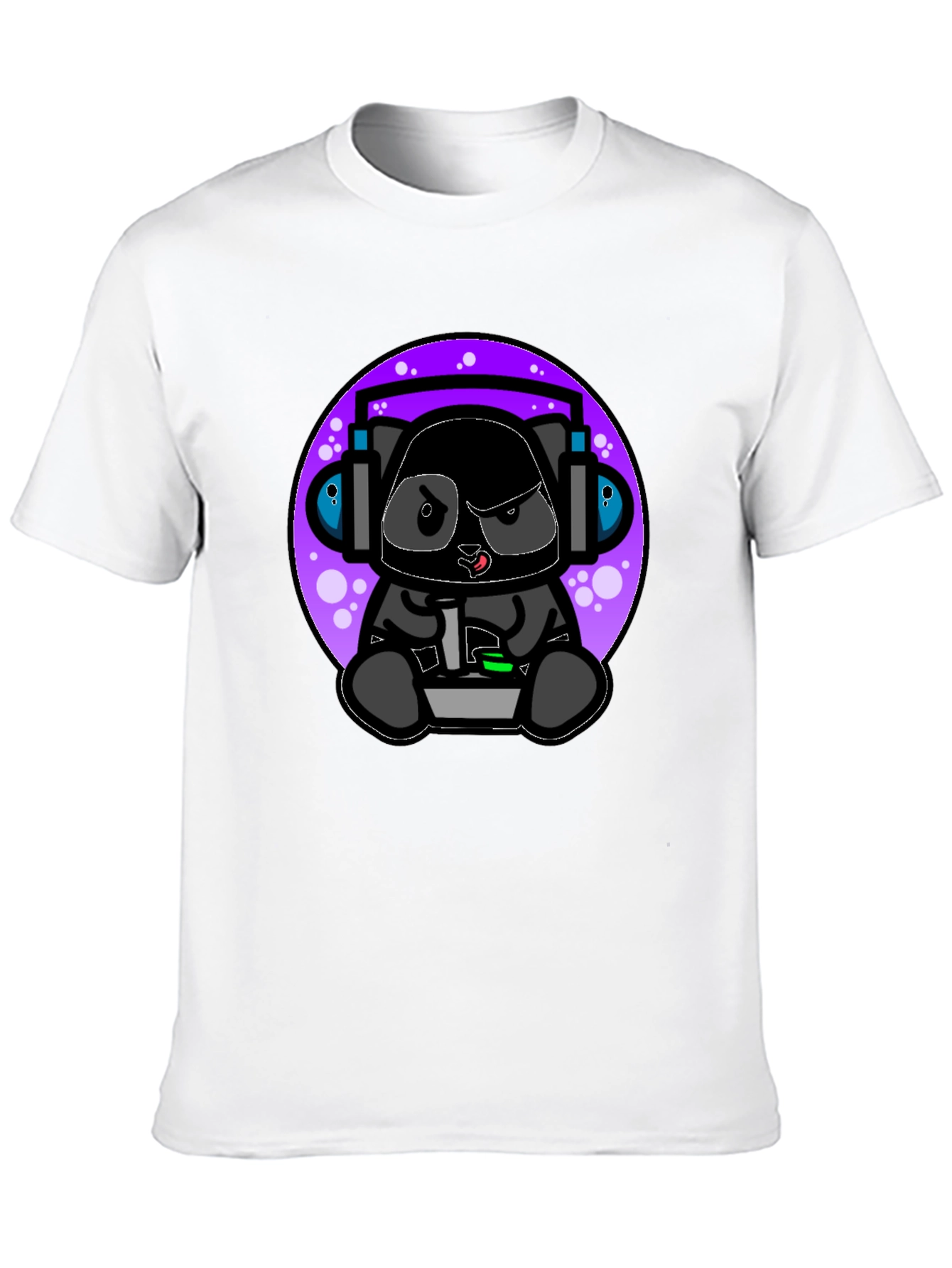 Gamer Panda Black T-Shirt