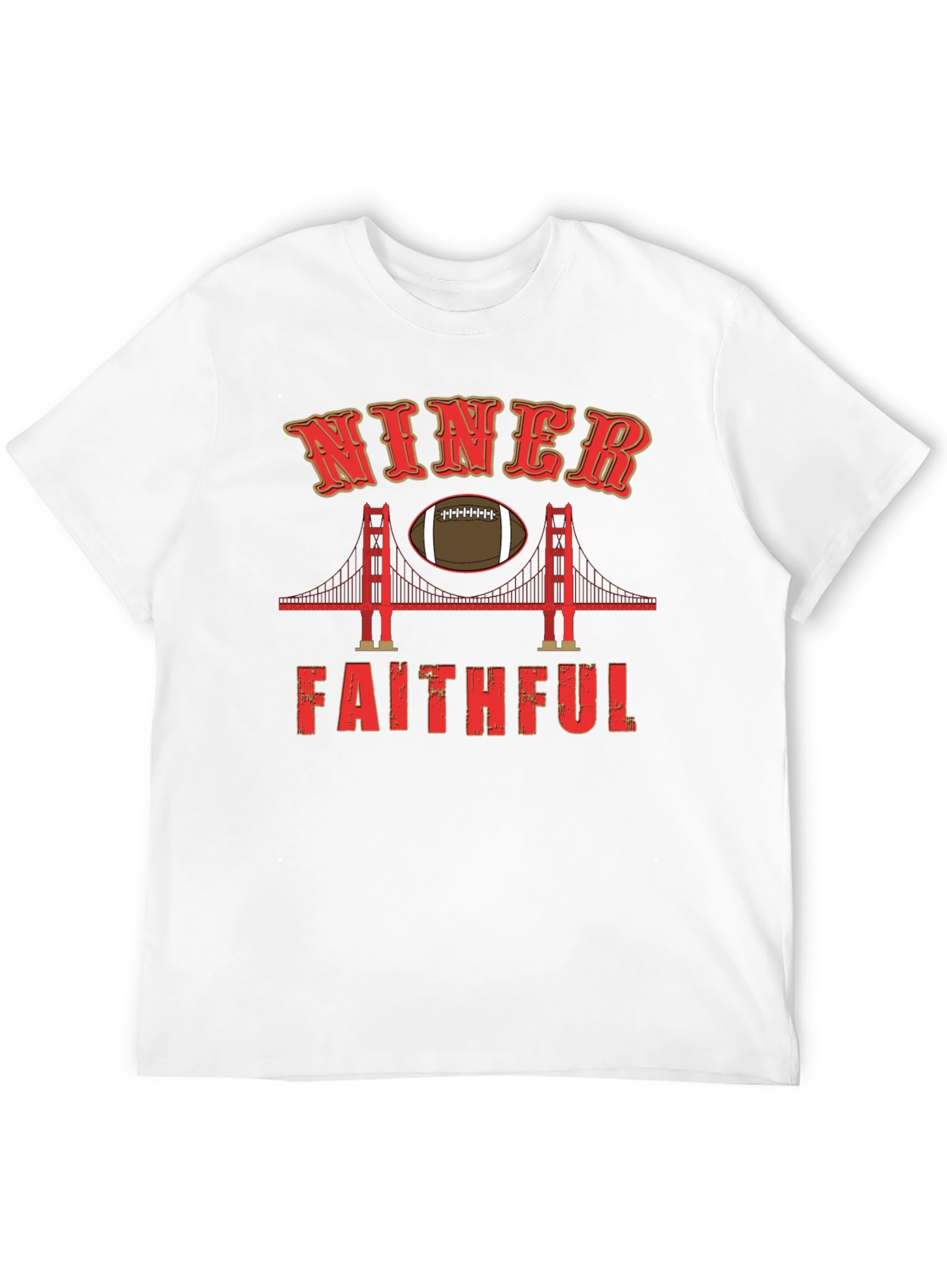 Niner Faithful Football T-Shirt