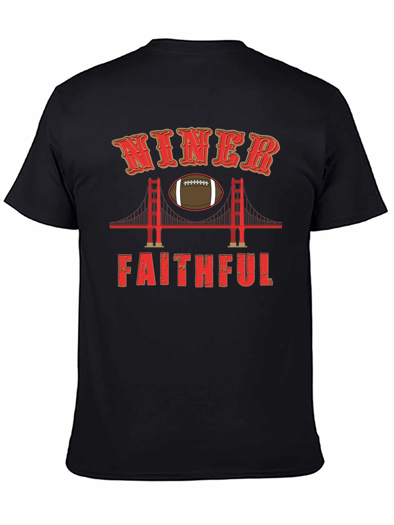 Niner Faithful Football T-Shirt