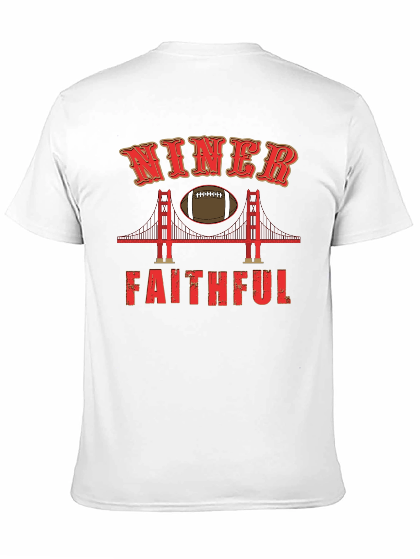 Niner Faithful Football T-Shirt
