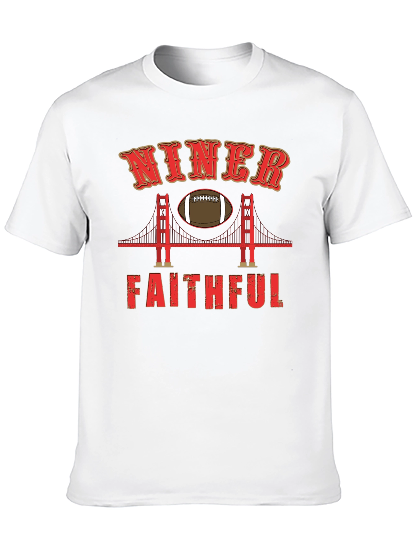 Niner Faithful Football T-Shirt