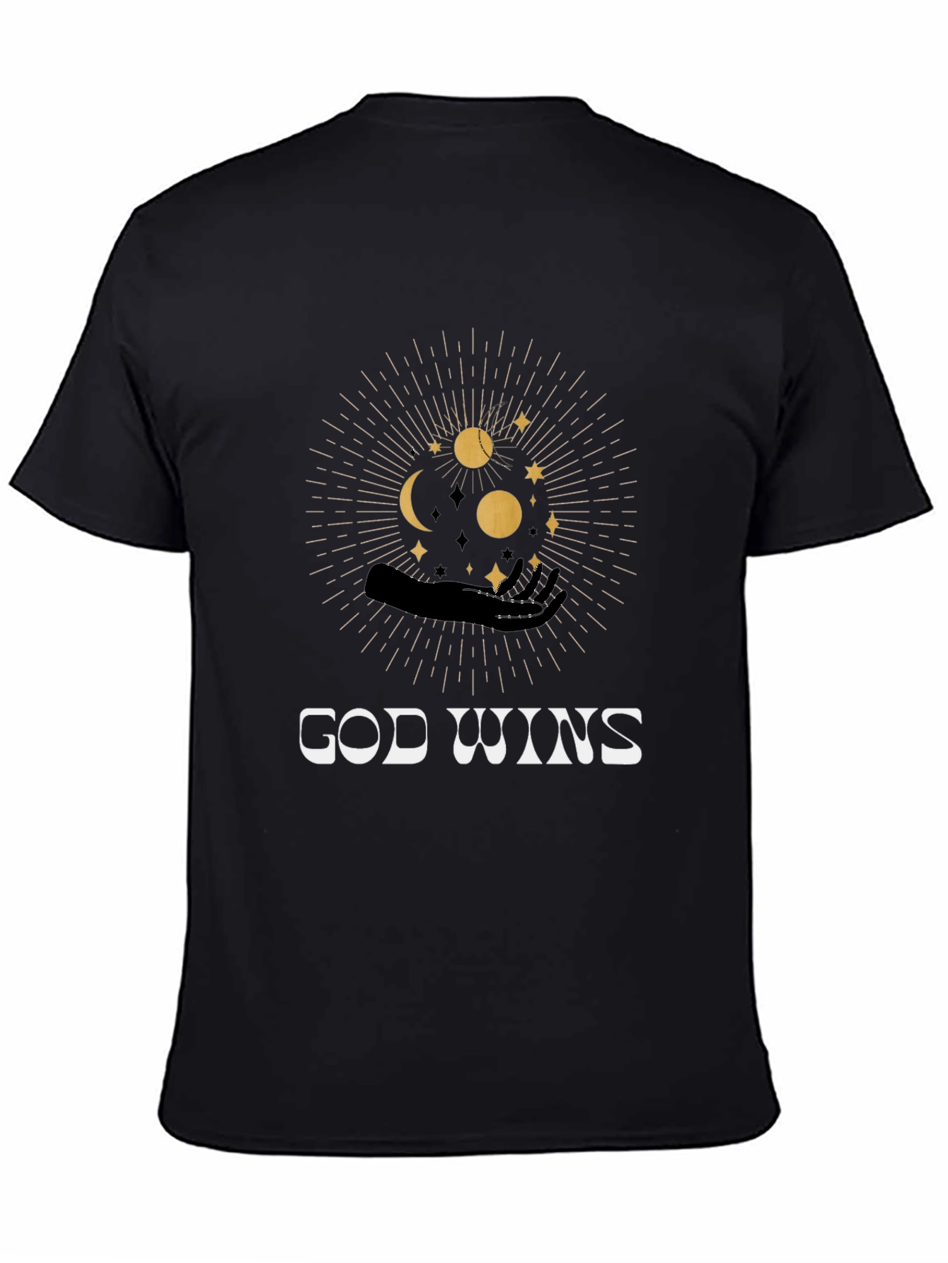 God Wins Graphic Black T-Shirt