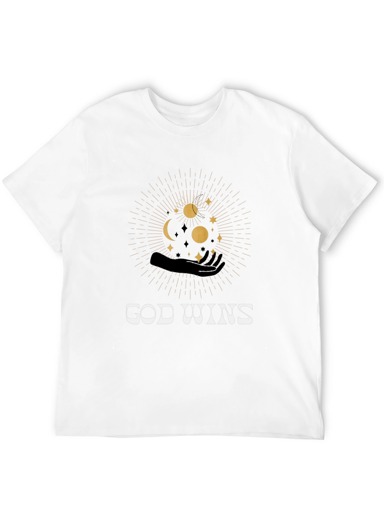 God Wins Graphic Black T-Shirt