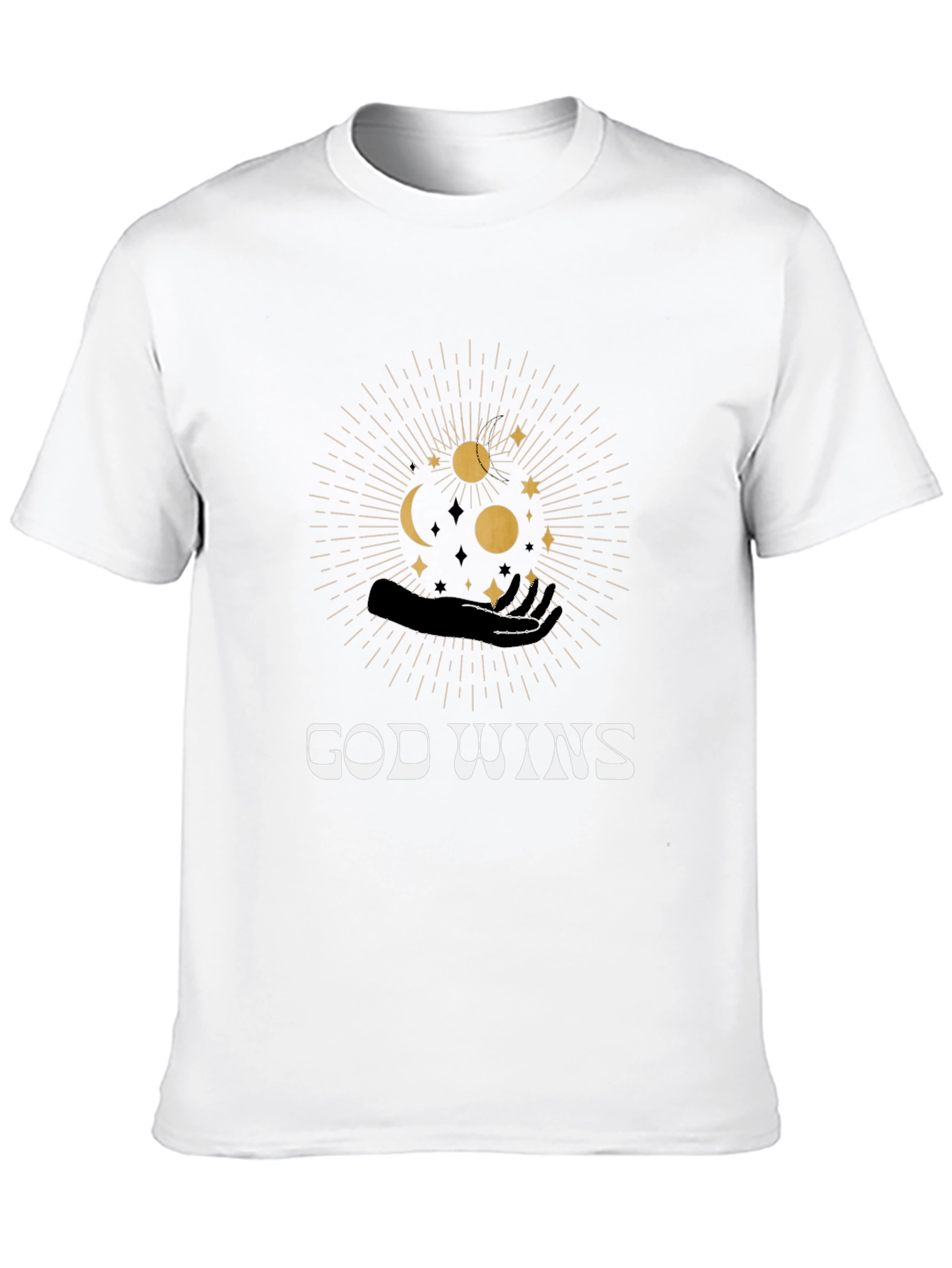 God Wins Graphic Black T-Shirt