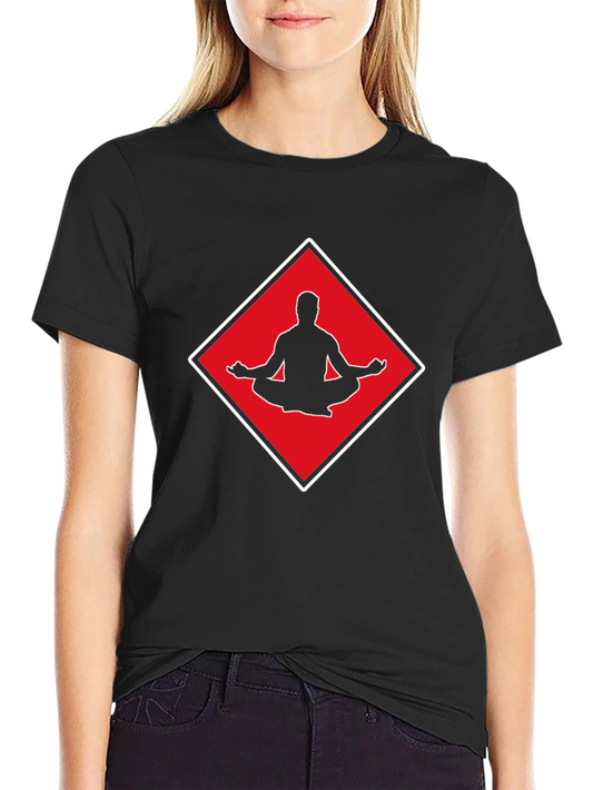 Meditate T-Shirt: Red Diamond Yoga Design