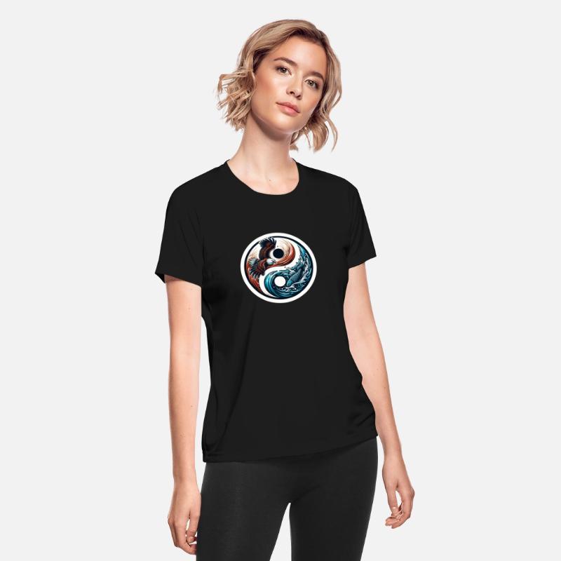 Yin Yang Eagle Fish Symbol