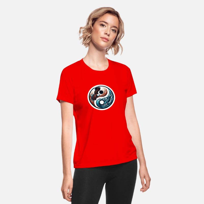 Yin Yang Eagle Fish Symbol