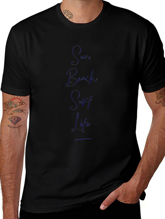 Sun Beach Surf Life Graphic T-Shirt