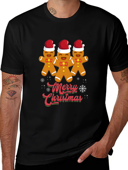 Merry Christmas Gingerbread Men Graphic Tee