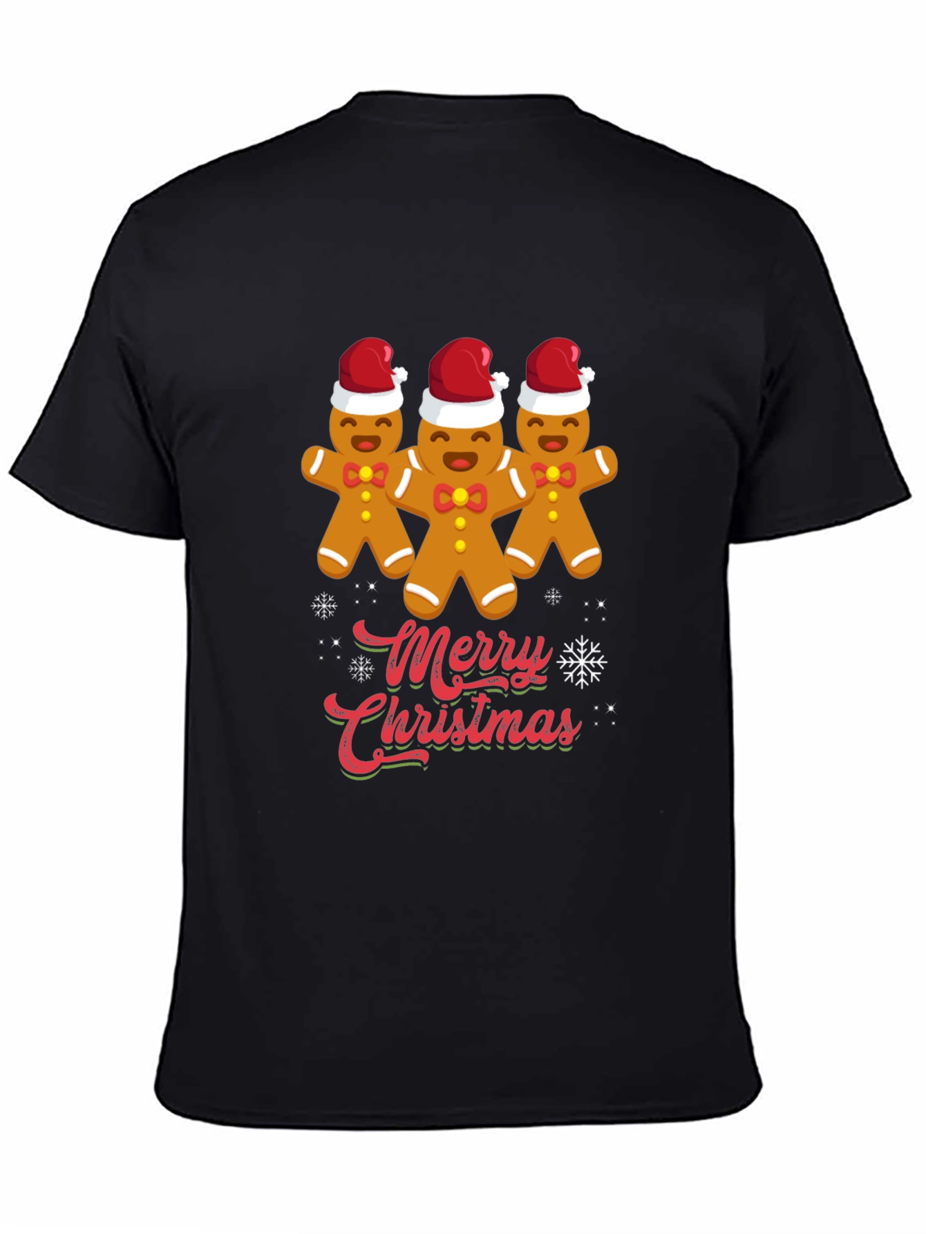 Merry Christmas Gingerbread Men Graphic Tee