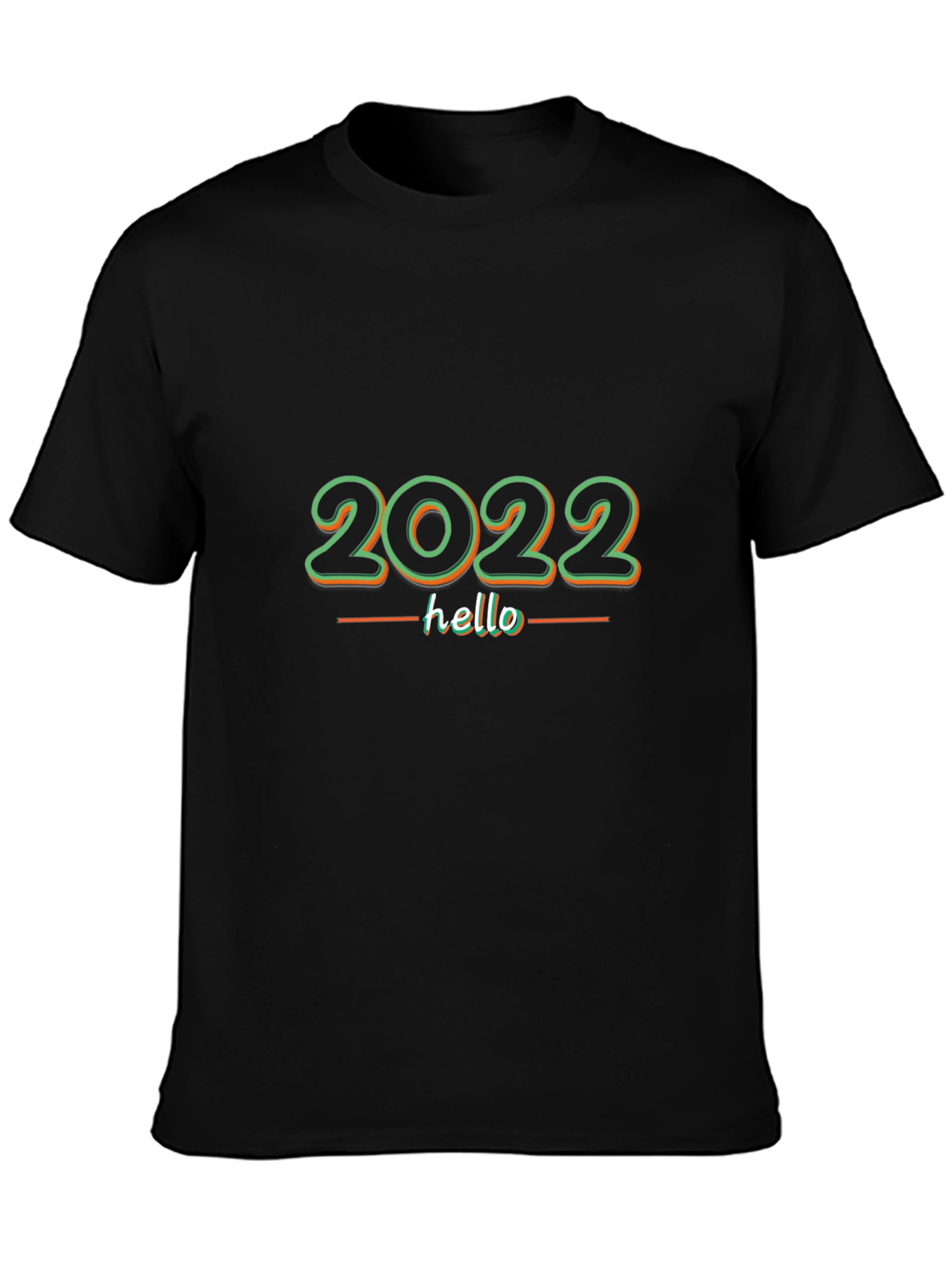Retro 2022 Hello Black Graphic Tee