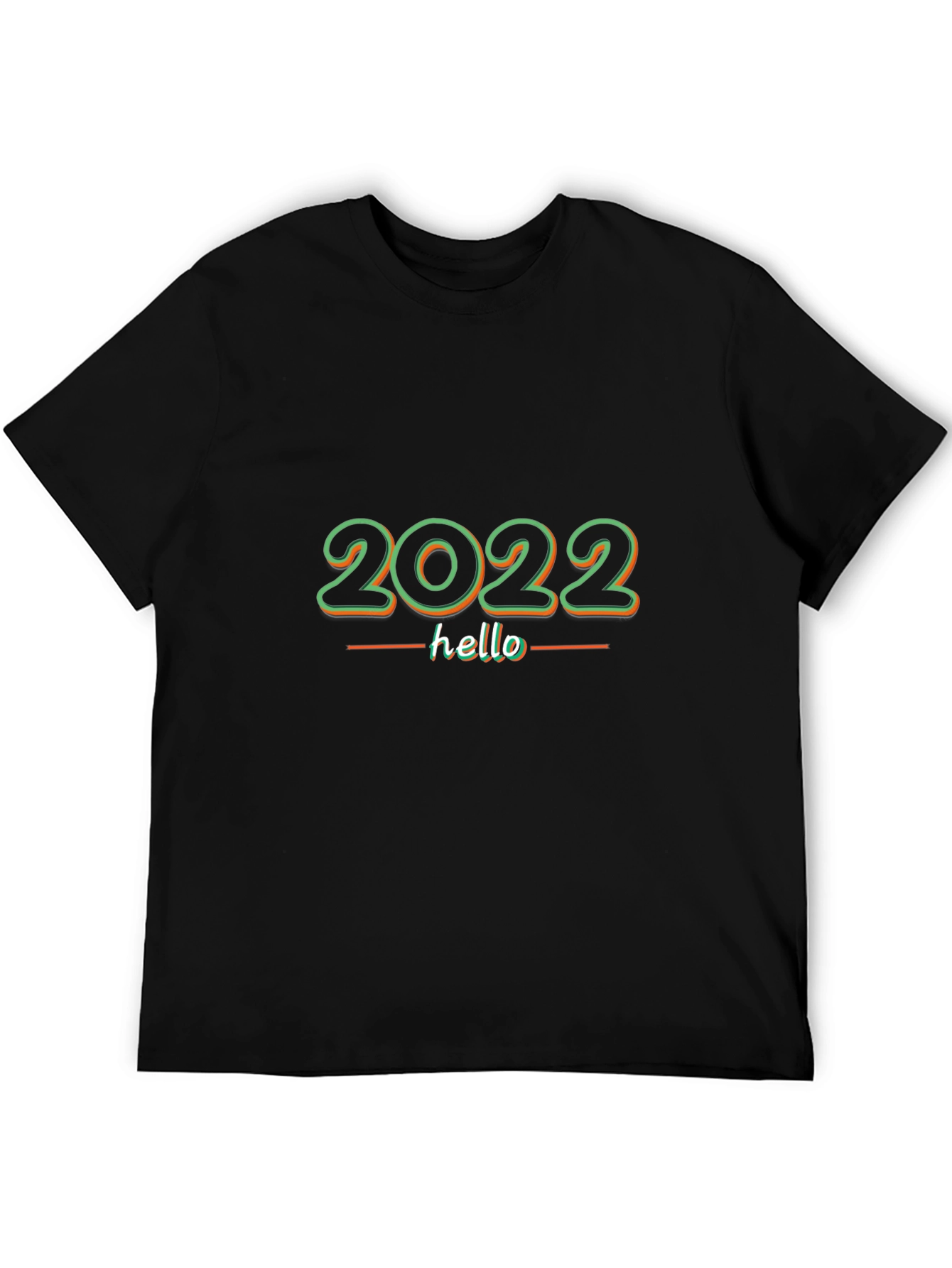 Retro 2022 Hello Black Graphic Tee
