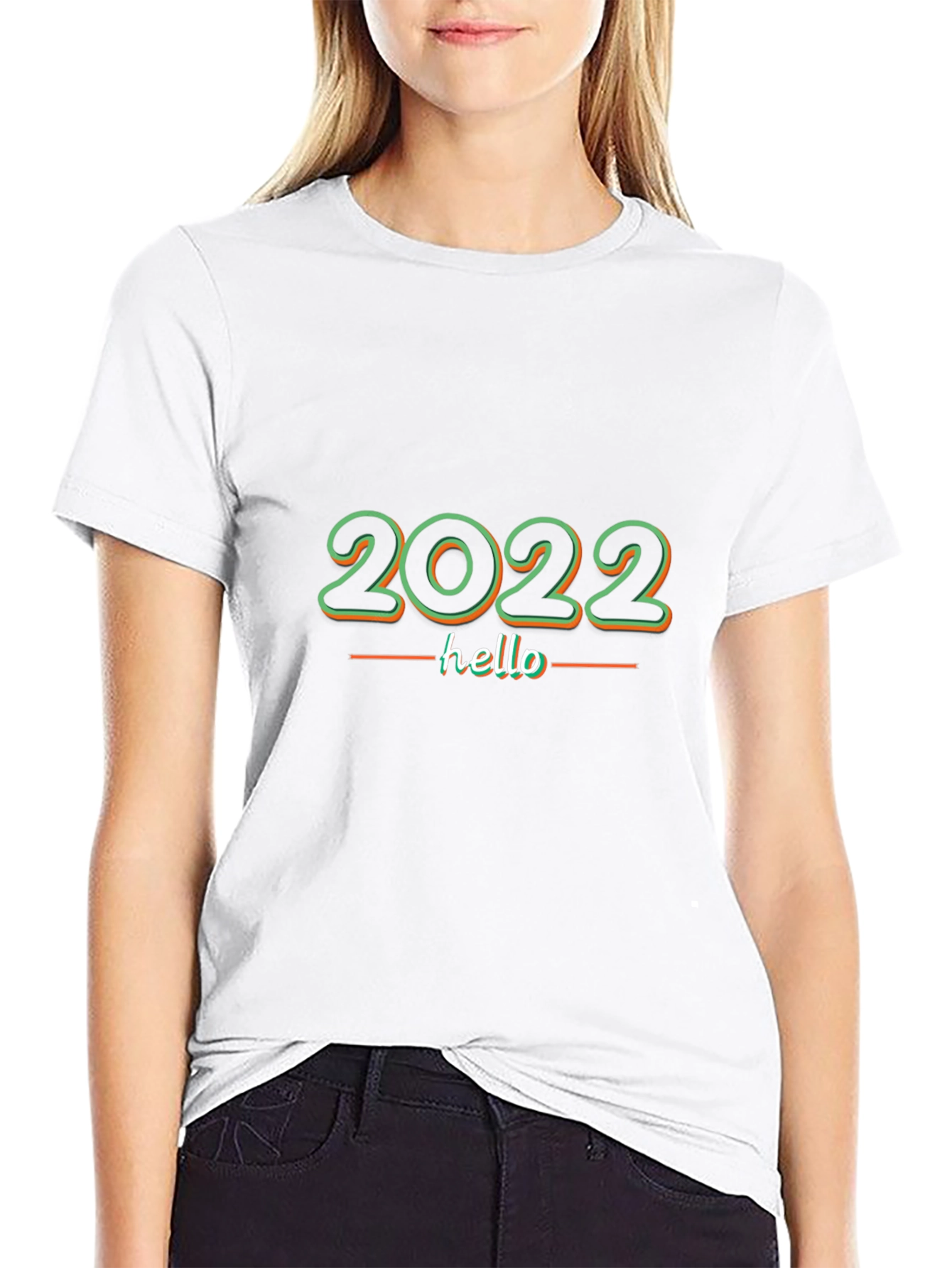 Retro 2022 Hello Black Graphic Tee