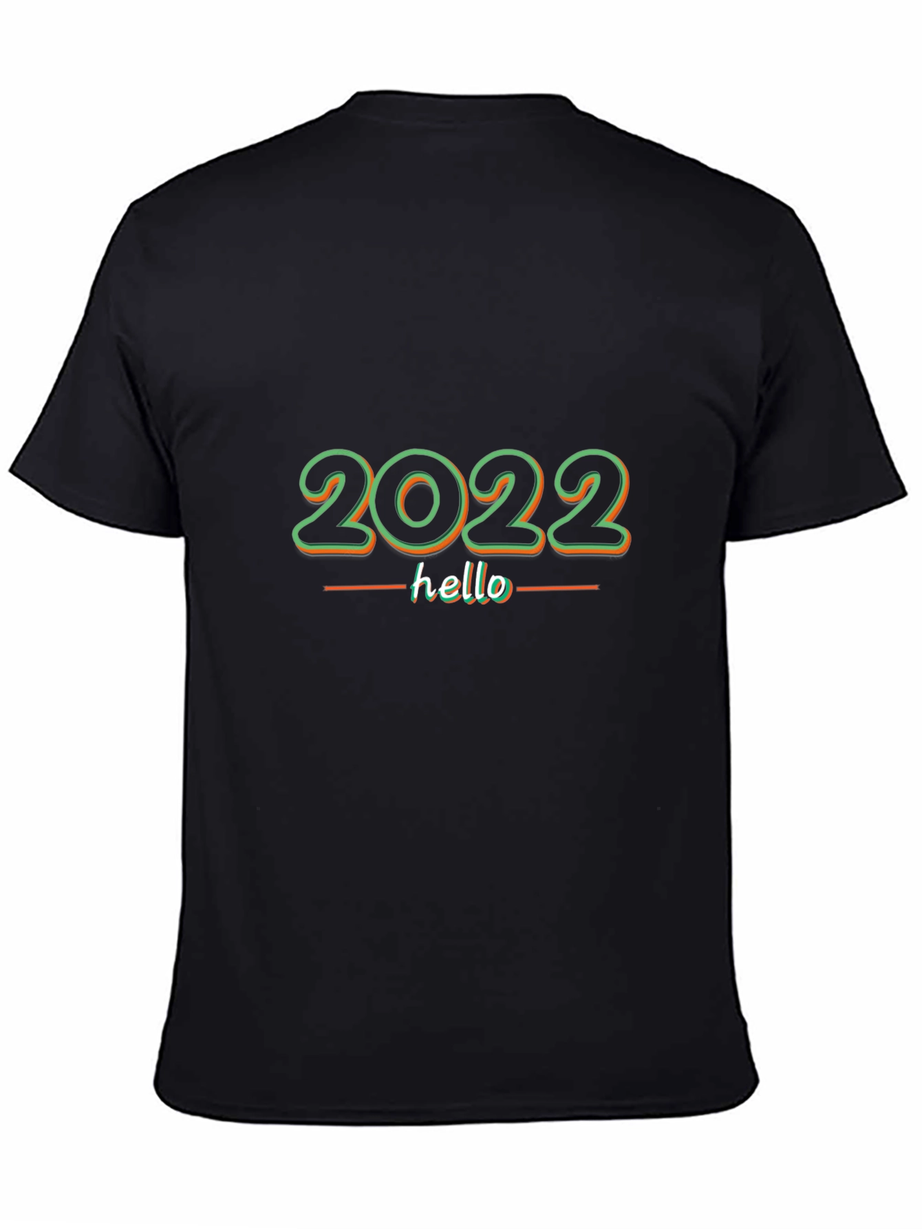 Retro 2022 Hello Black Graphic Tee