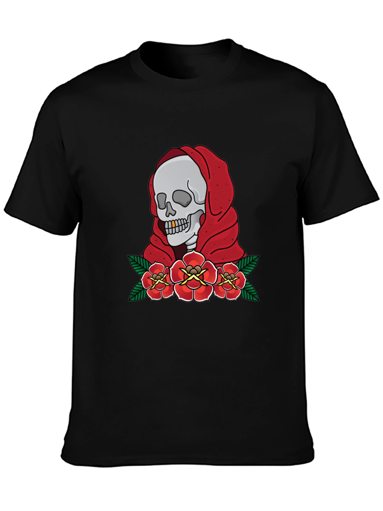 Skull & Roses Graphic T-Shirt