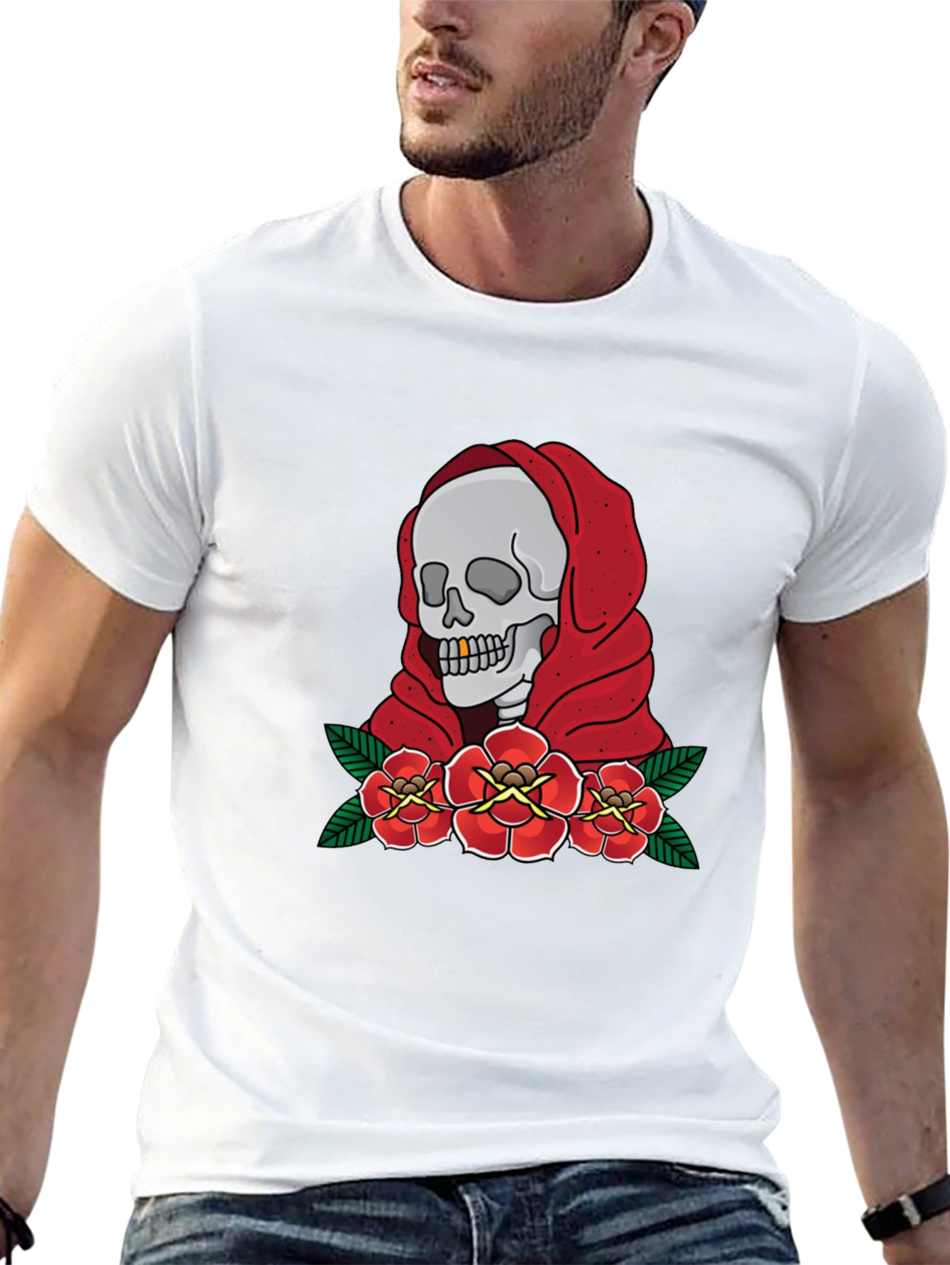 Skull & Roses Graphic T-Shirt