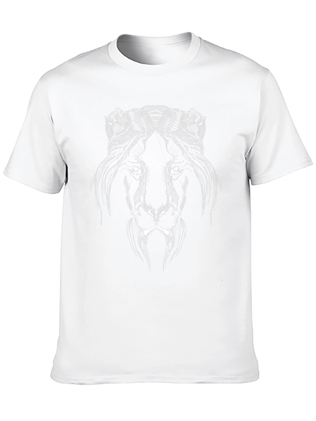 Lion Graphic Print Black Tee