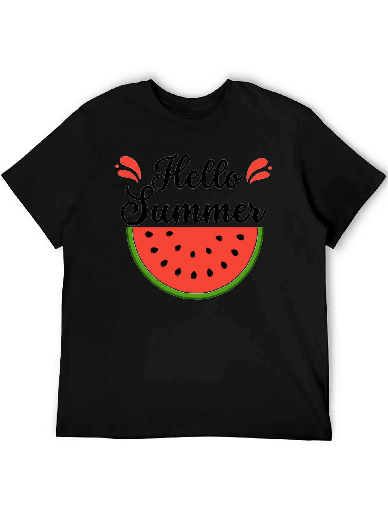 Hello Summer Watermelon Graphic T-Shirt
