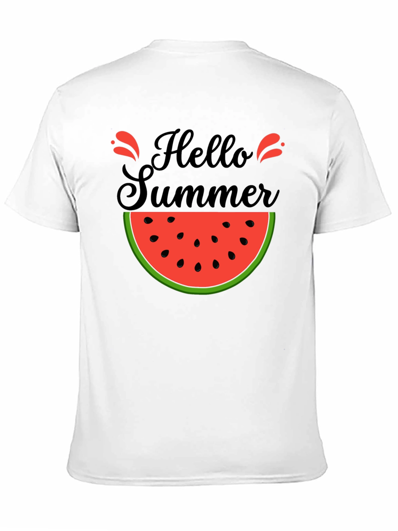 Hello Summer Watermelon Graphic T-Shirt