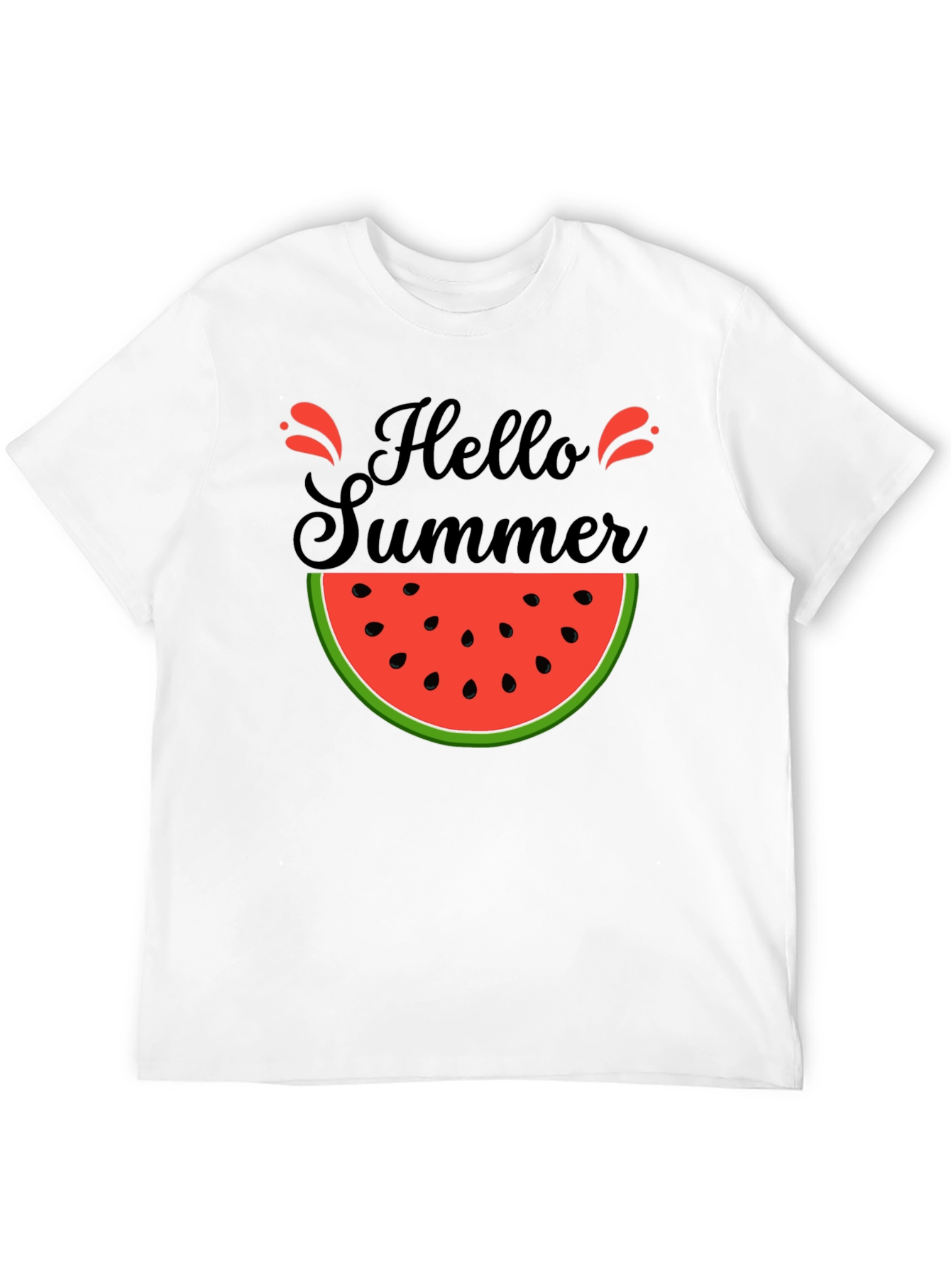 Hello Summer Watermelon Graphic T-Shirt