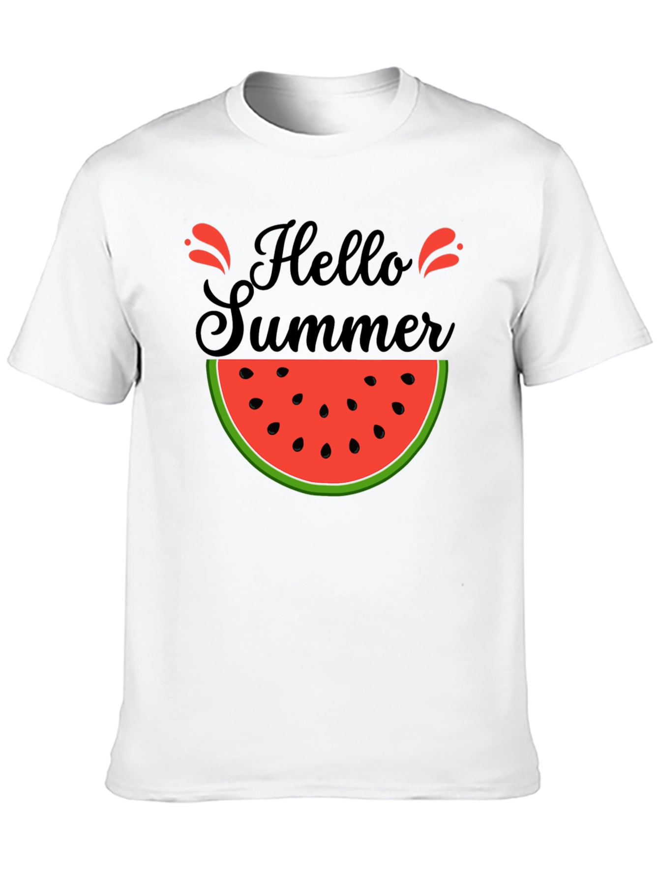 Hello Summer Watermelon Graphic T-Shirt