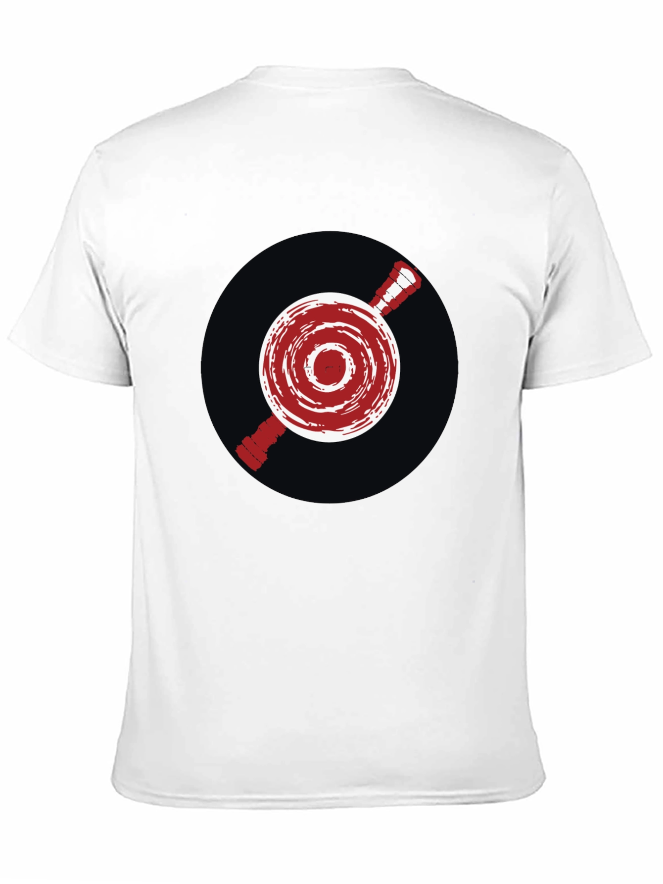 Unique Red Emblem Graphic Print Black T-Shirt