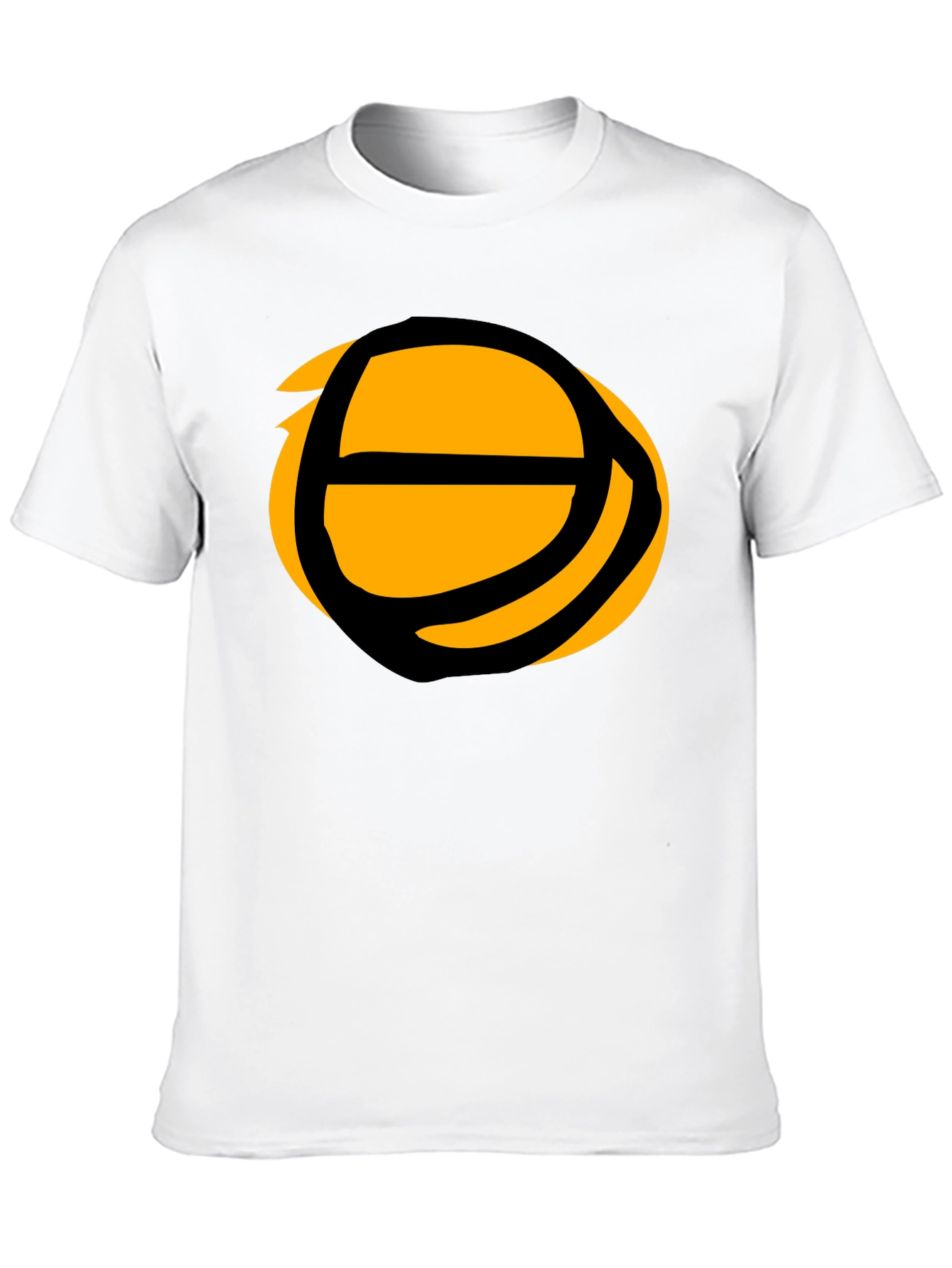 Abstract Basketball Graphic Tee - Black