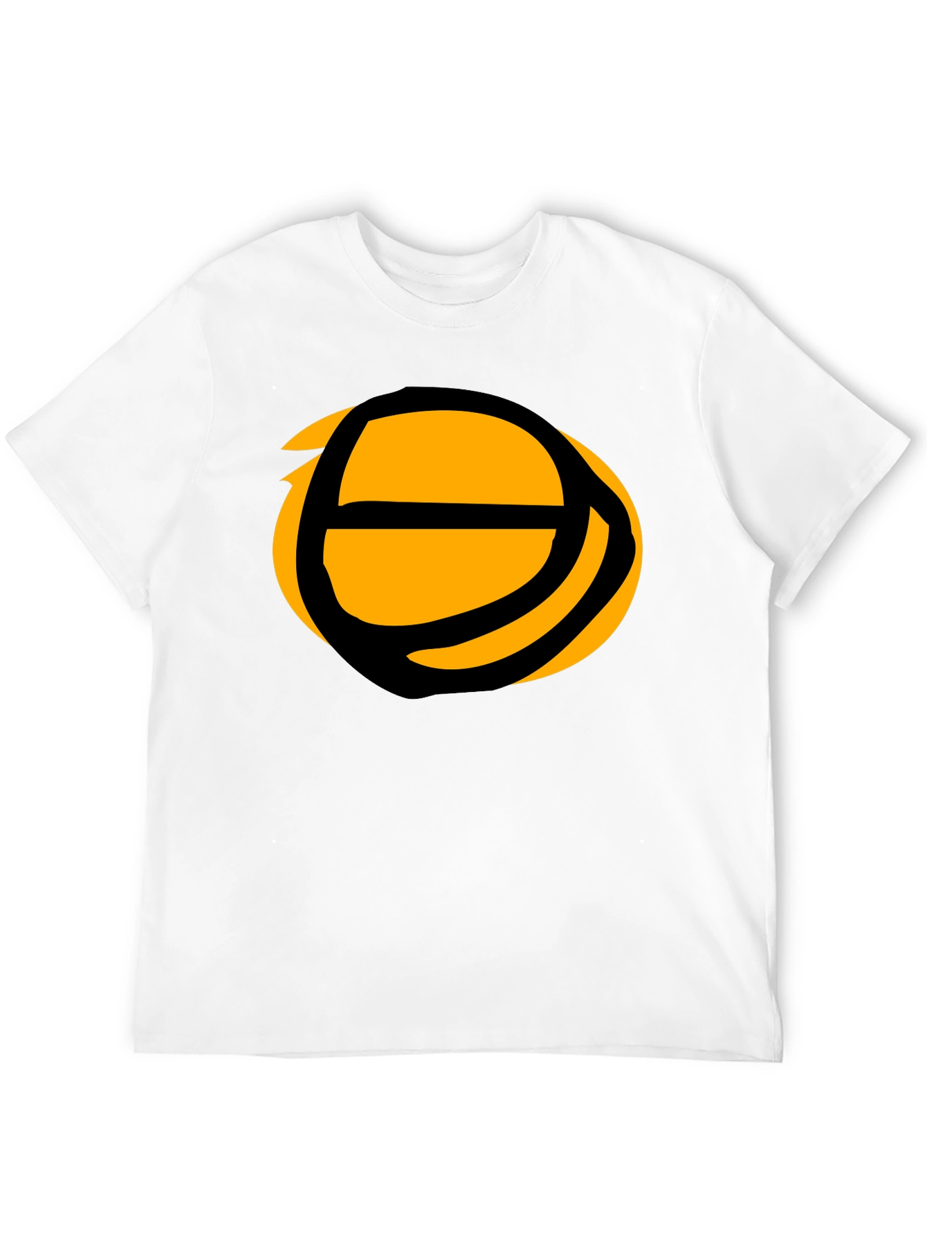 Abstract Basketball Graphic Tee - Black