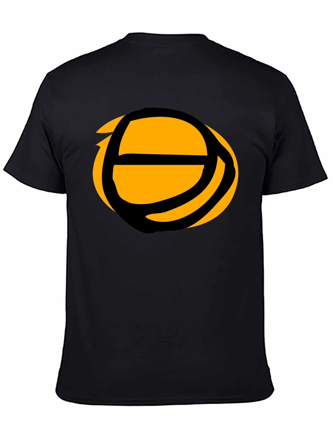 Abstract Basketball Graphic Tee - Black