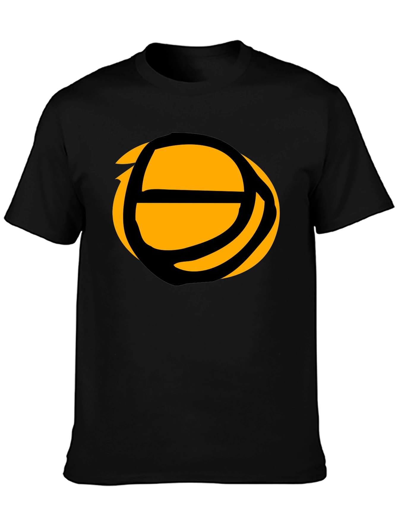 Abstract Basketball Graphic Tee - Black