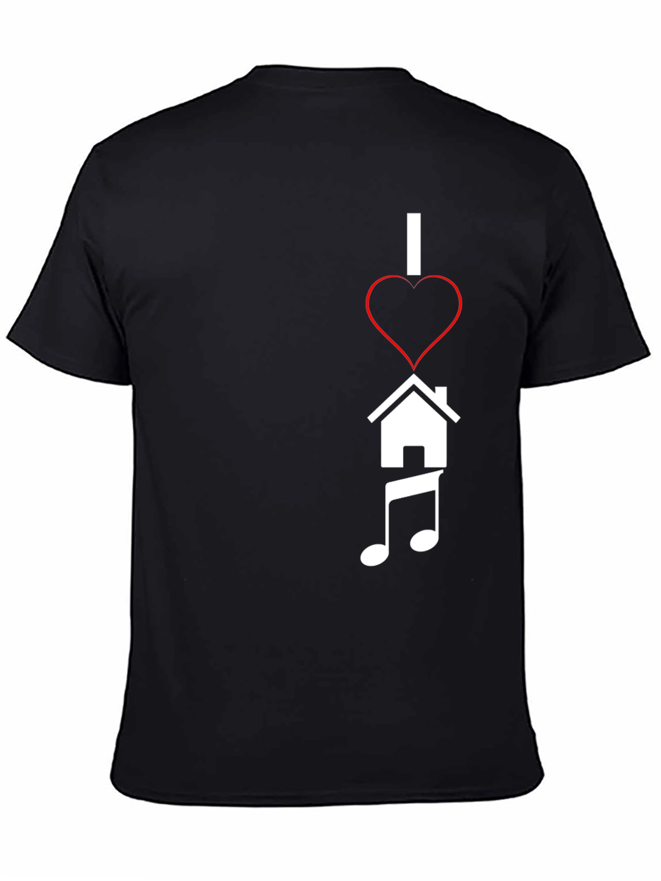 I Heart House Music Black Tee