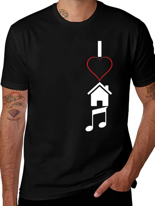 I Heart House Music Black Tee
