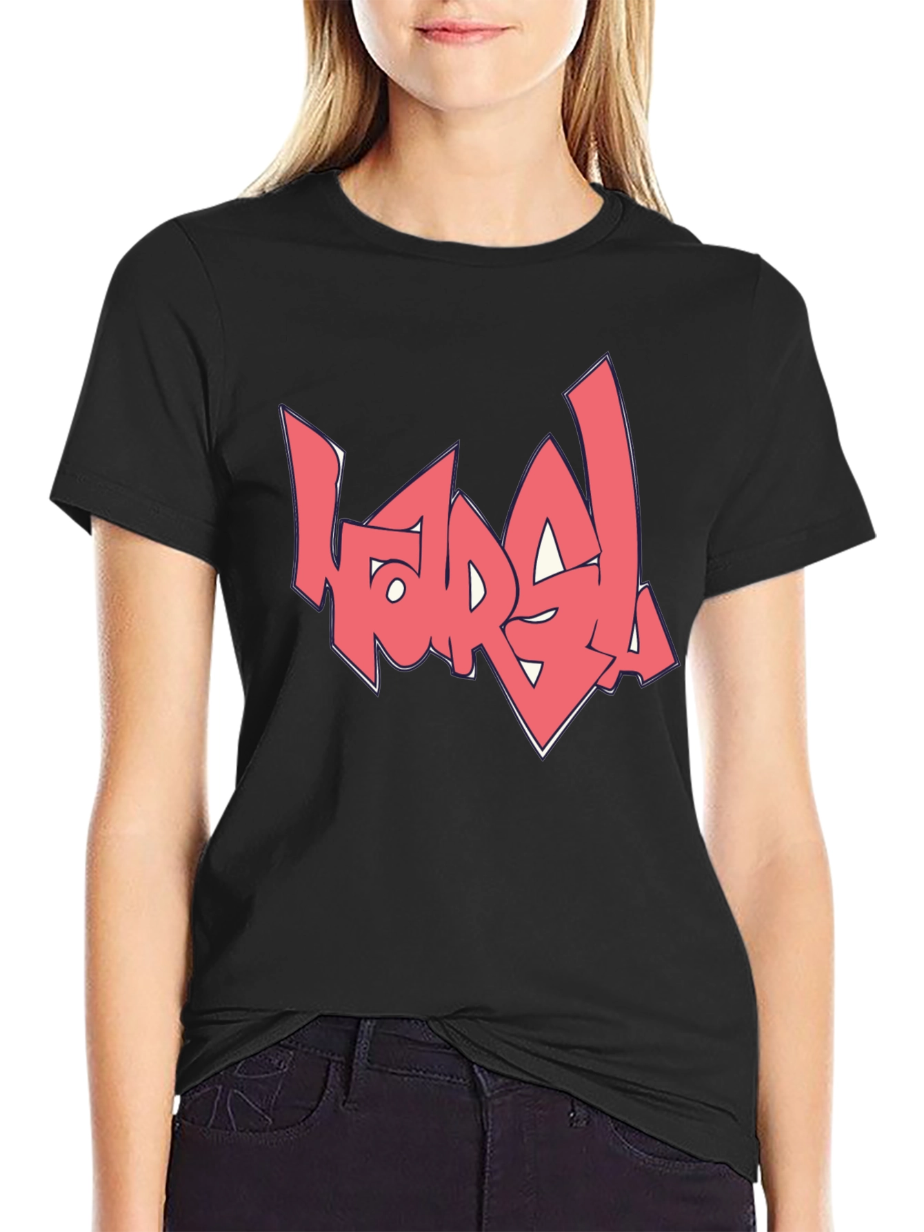 Edgy Graphic Tee - Urban Style Black T-Shirt