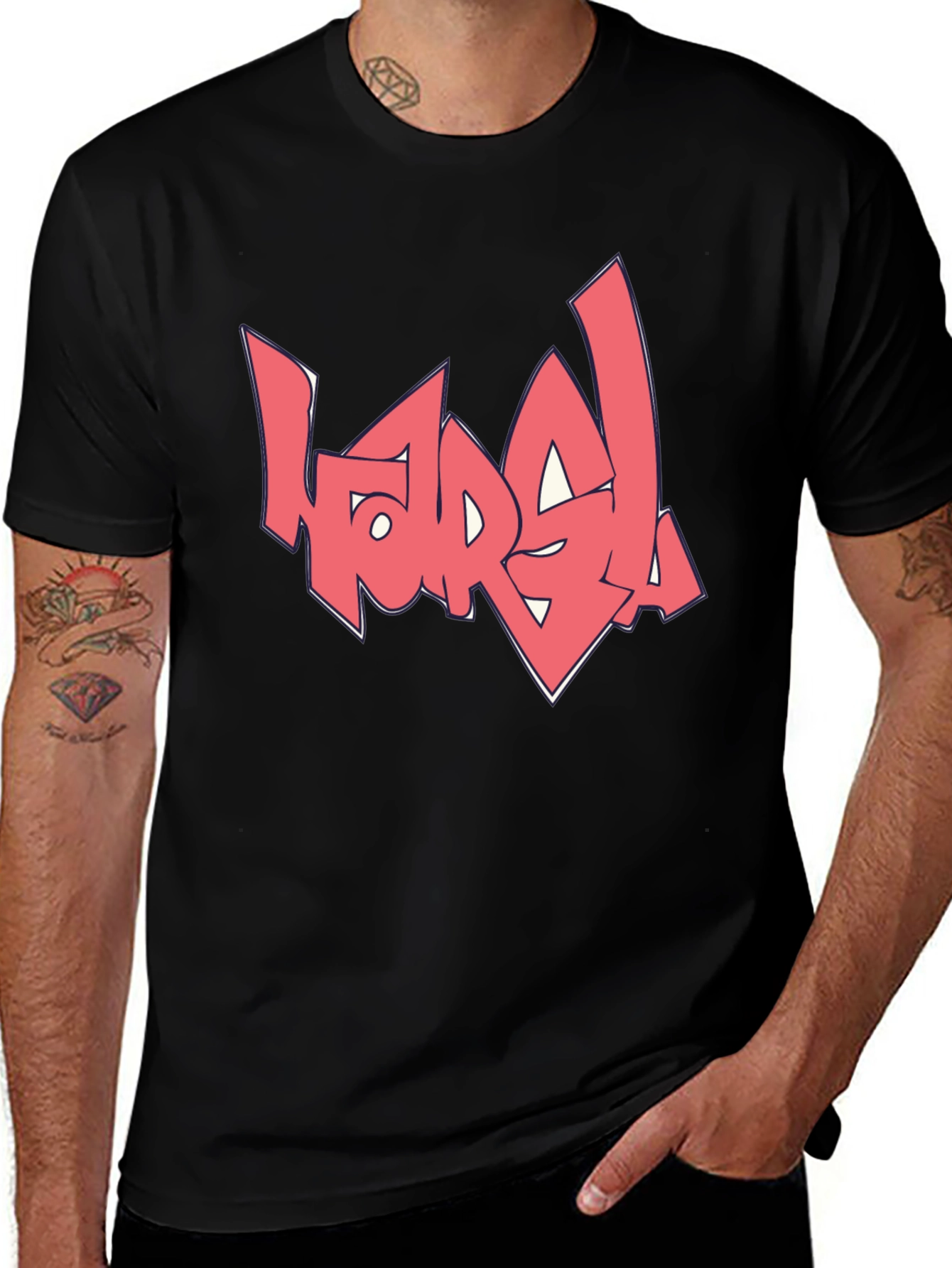 Edgy Graphic Tee - Urban Style Black T-Shirt
