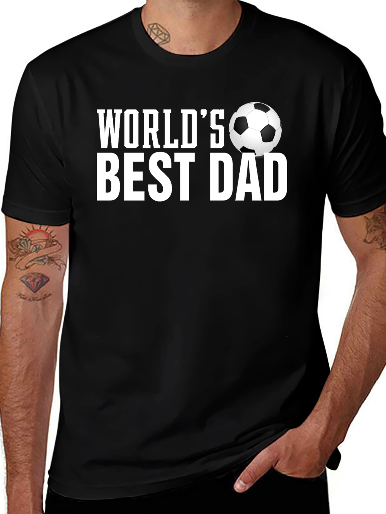 Worlds Best Dad Soccer Ball T-Shirt