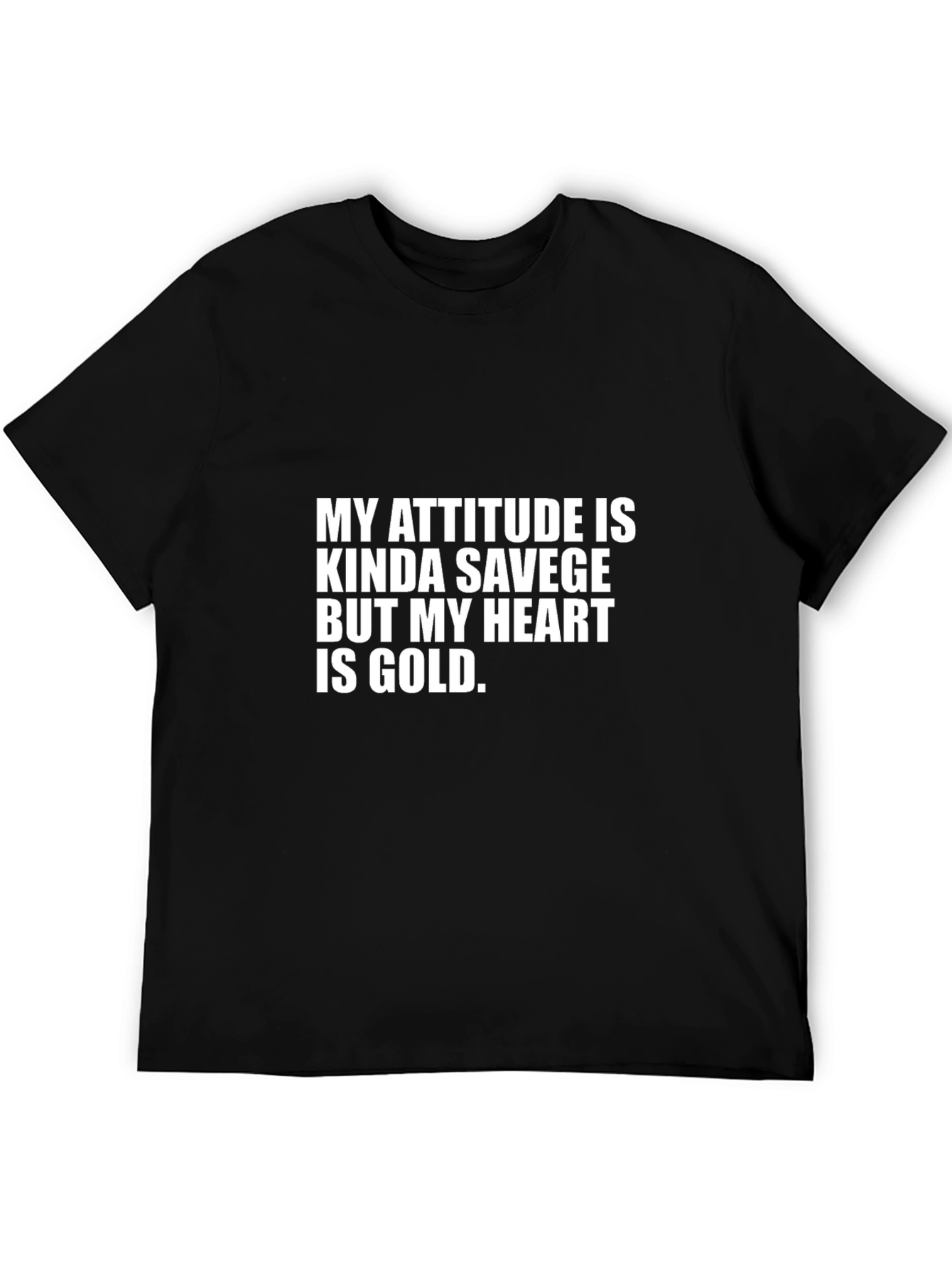 Attitude Savage Heart of Gold Graphic T-Shirt