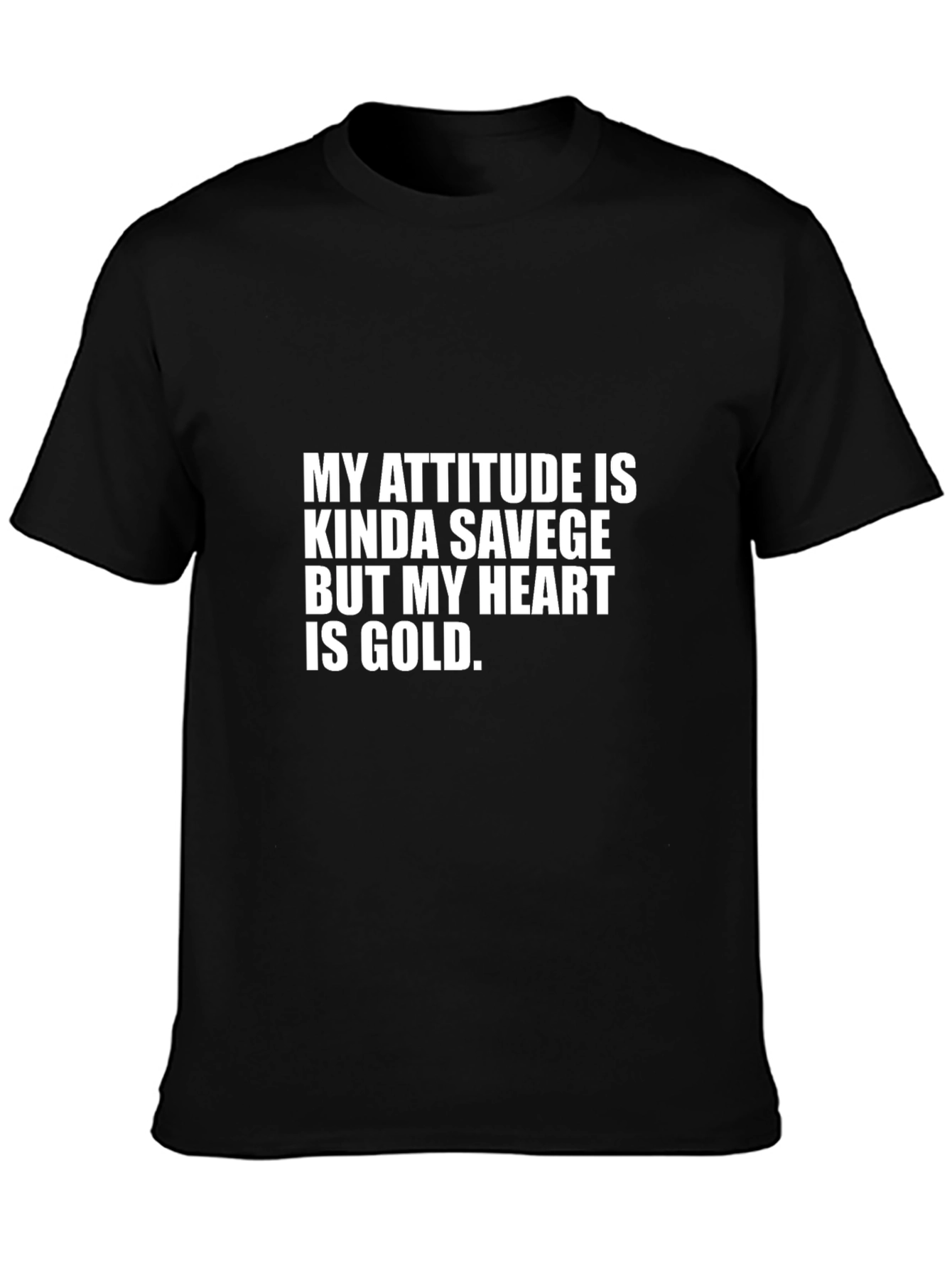 Attitude Savage Heart of Gold Graphic T-Shirt
