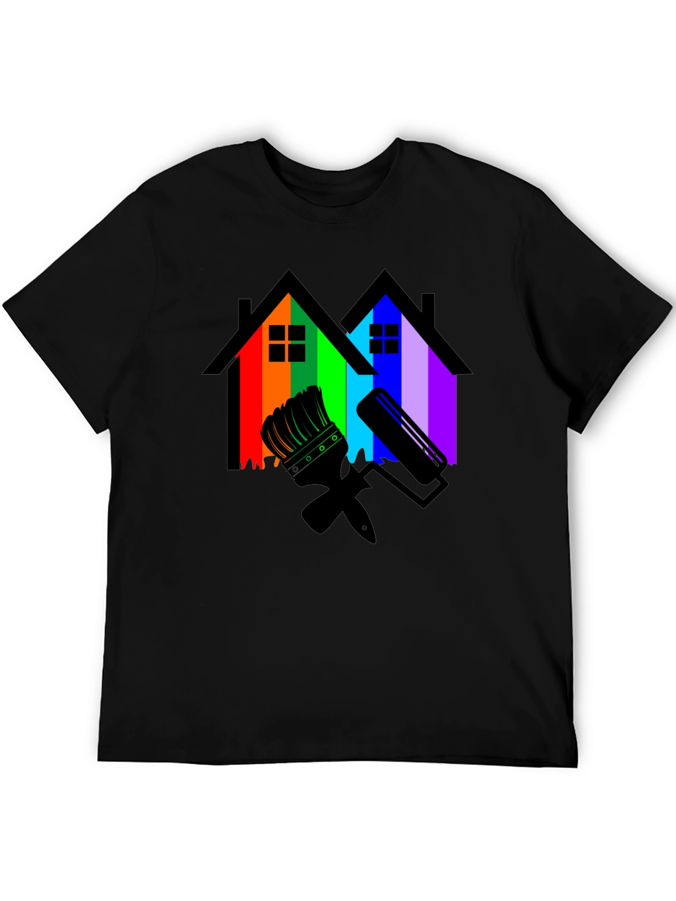 Rainbow House Painting T-Shirt