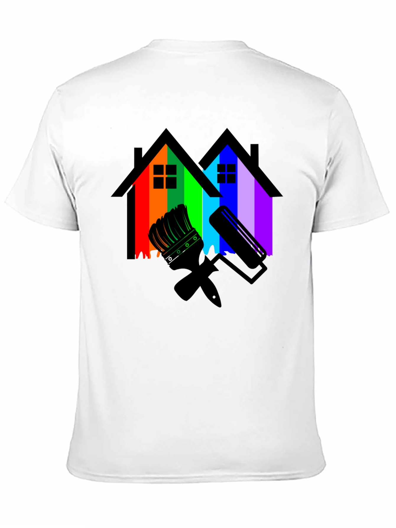 Rainbow House Painting T-Shirt