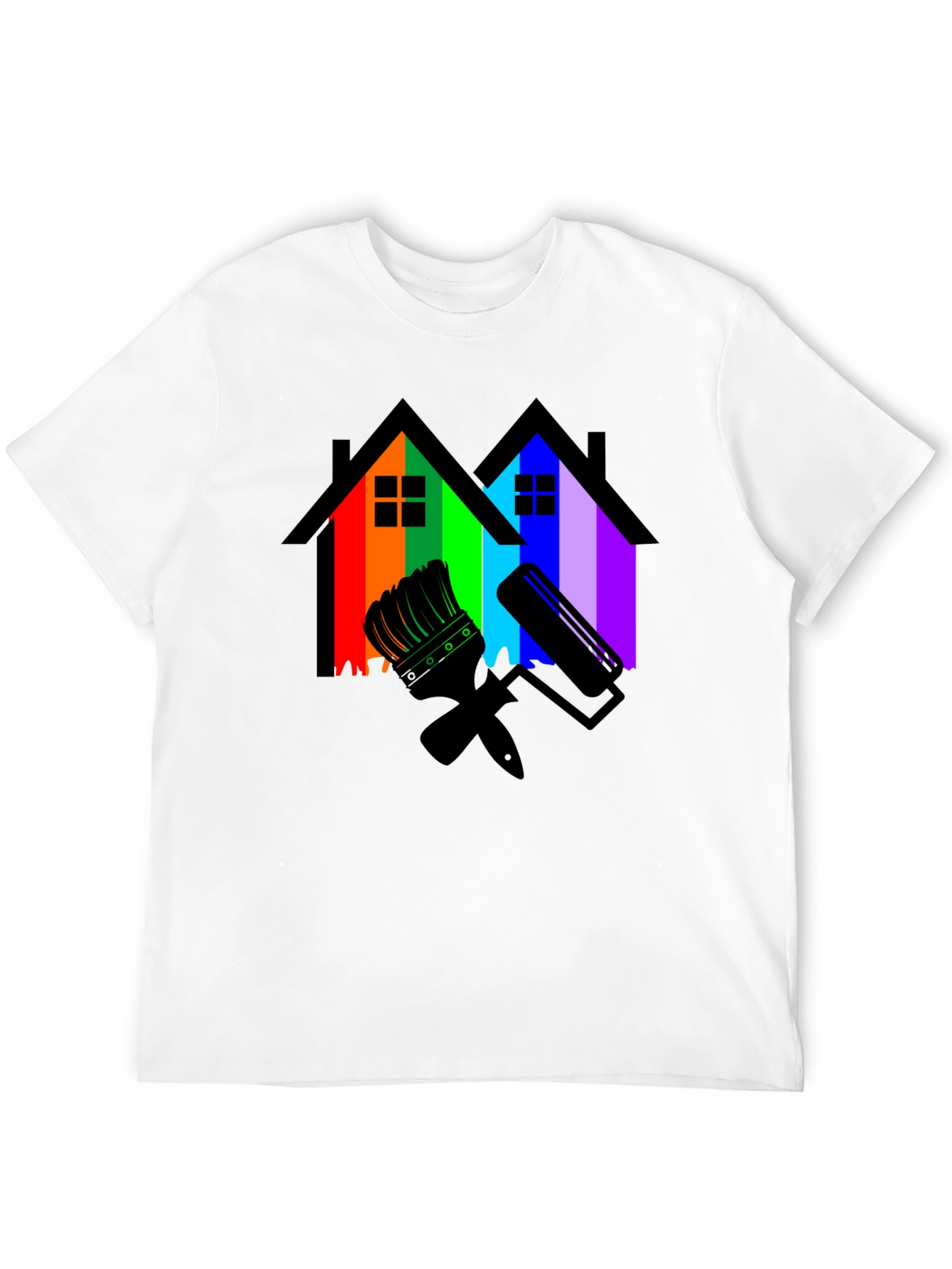 Rainbow House Painting T-Shirt